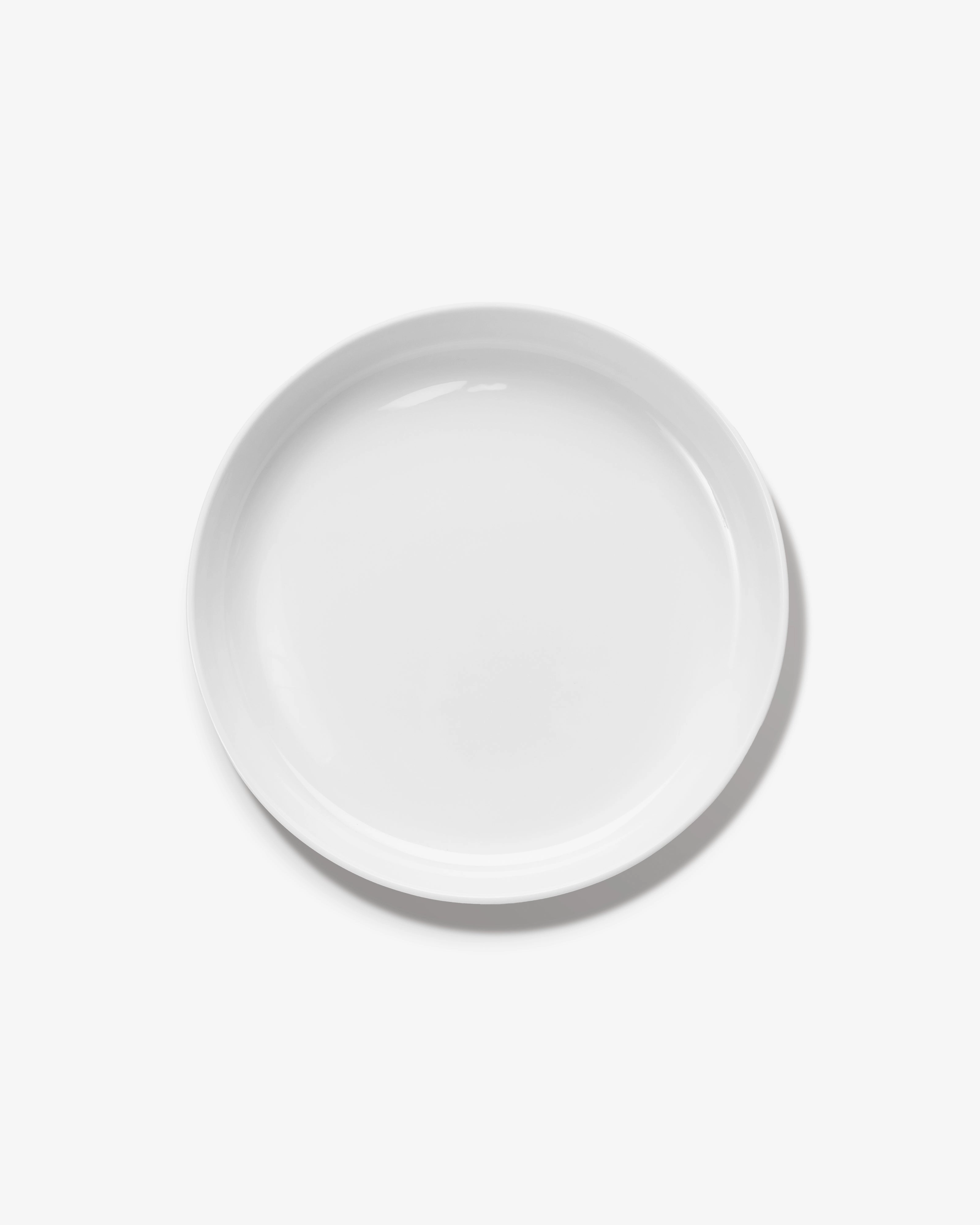 Deep plate XL white glazed Base
