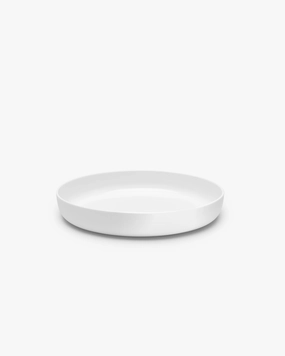 Deep plate XL white glazed Base