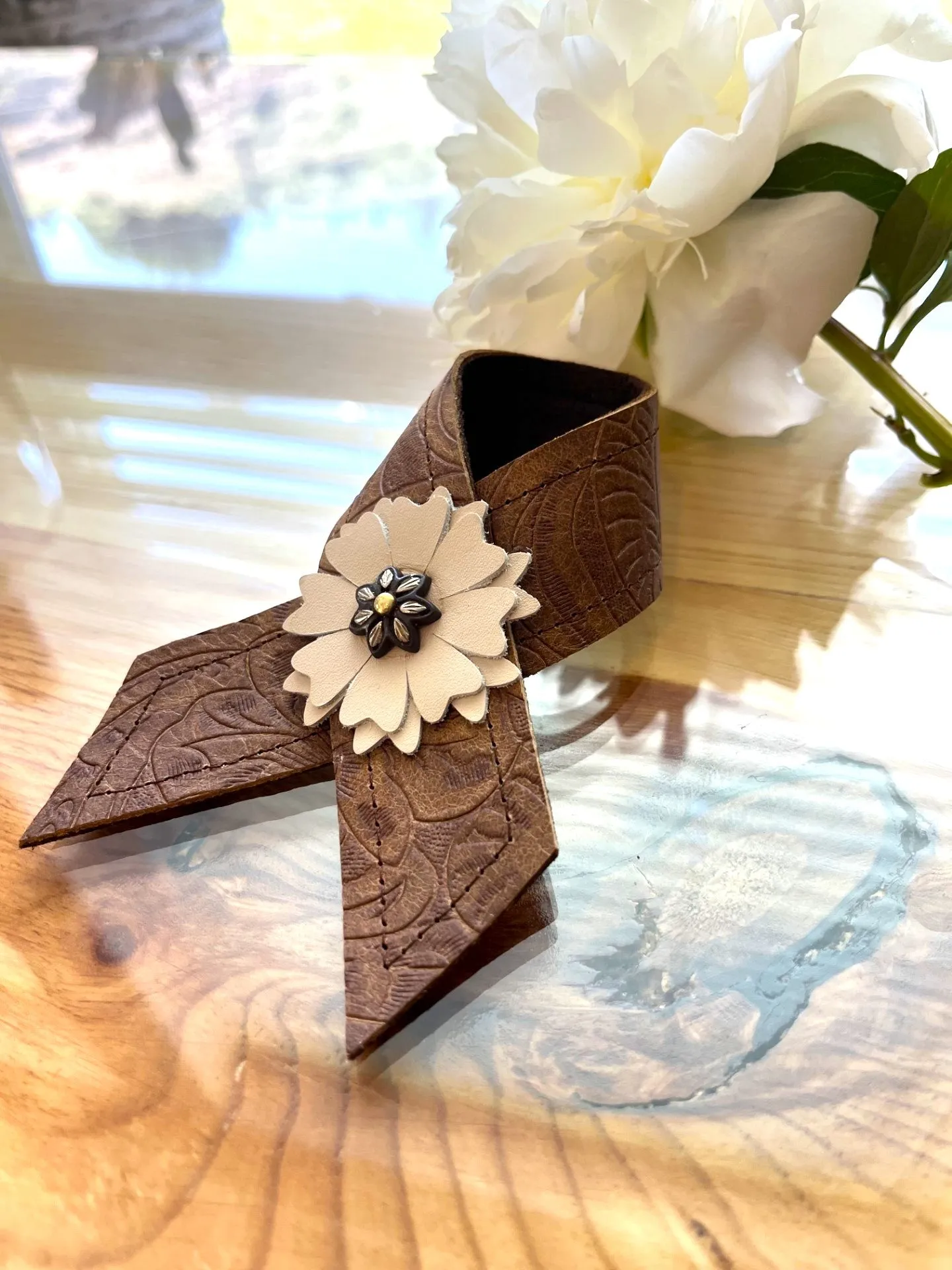Denver Leather Napkin Rings 4-pc