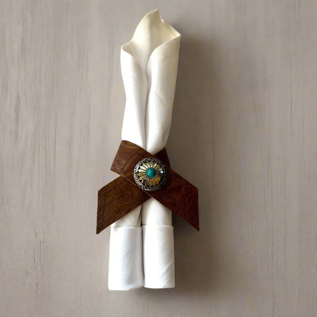 Denver Leather Napkin Rings