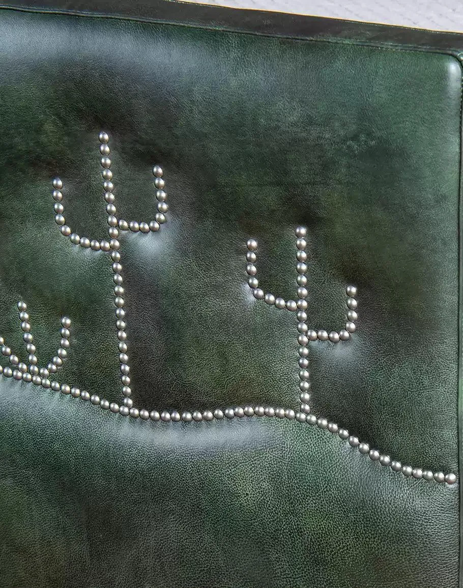 Desert Cactus Burnished Leather Bed