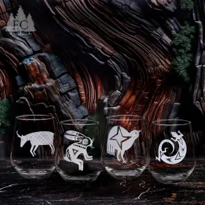 Desert Guardians Etched Stemless Wine Glasses toilet seat cover, slow close seat