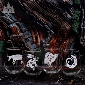 Desert Guardians Etched Stemless Wine Glasses toilet seat cover, slow close seat