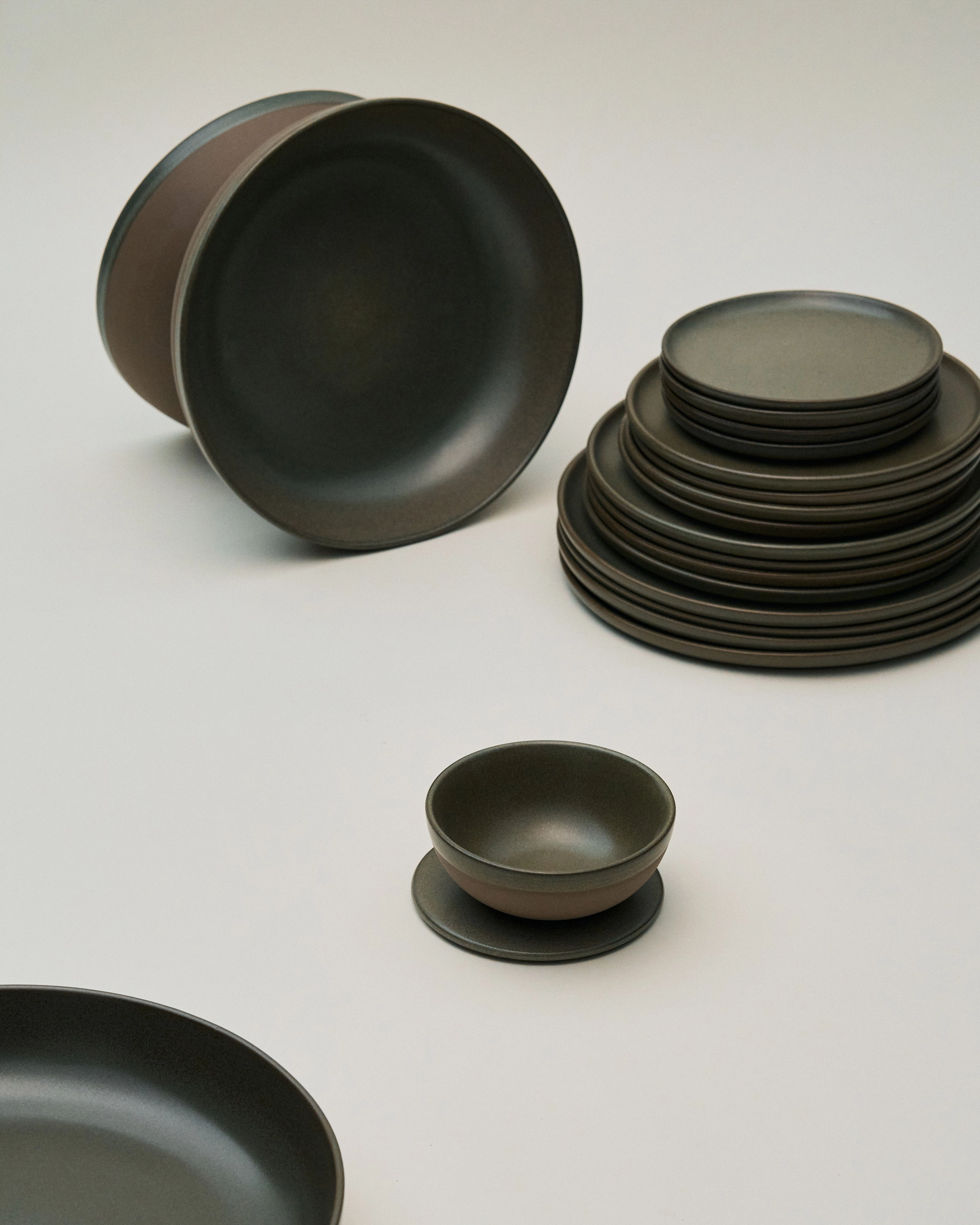 Dessert plate camogreen Surface