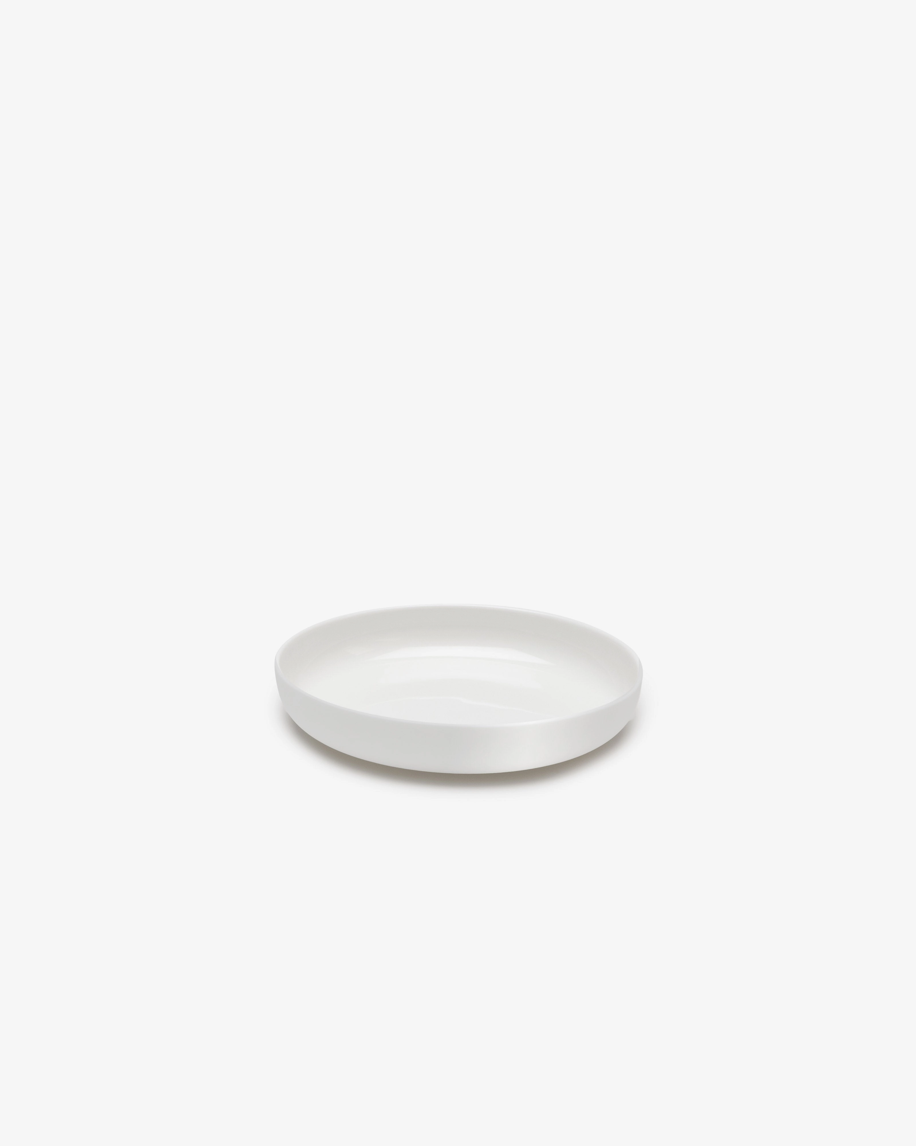 Dessert plate high white glazed Base