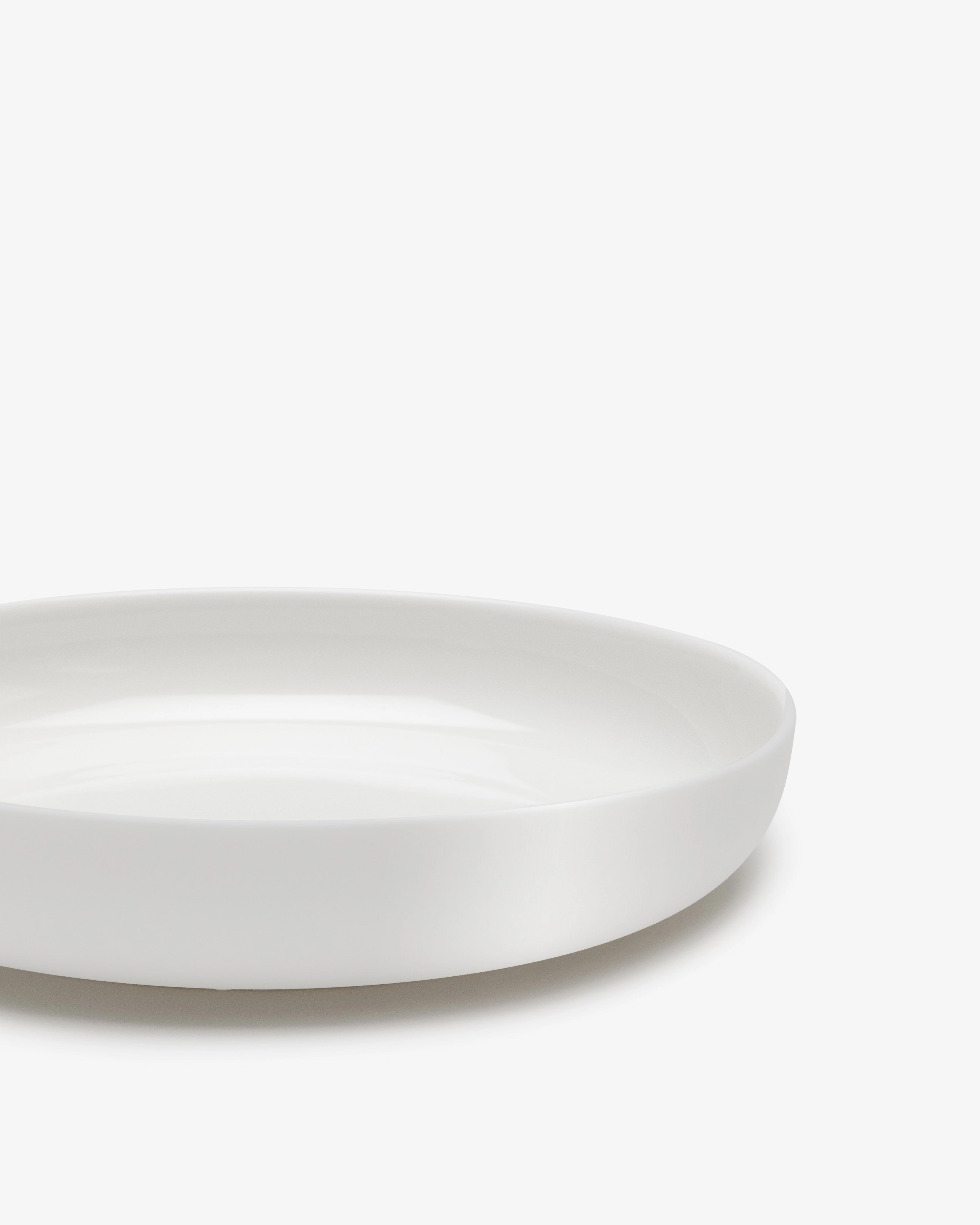 Dessert plate high white glazed Base