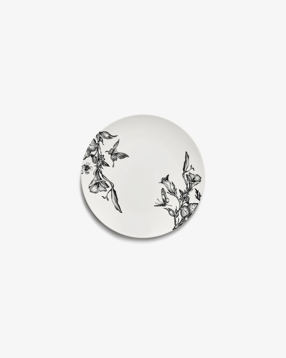 Dessert plate magical blossom white - black Unity
