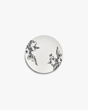 Dessert plate magical blossom white - black Unity