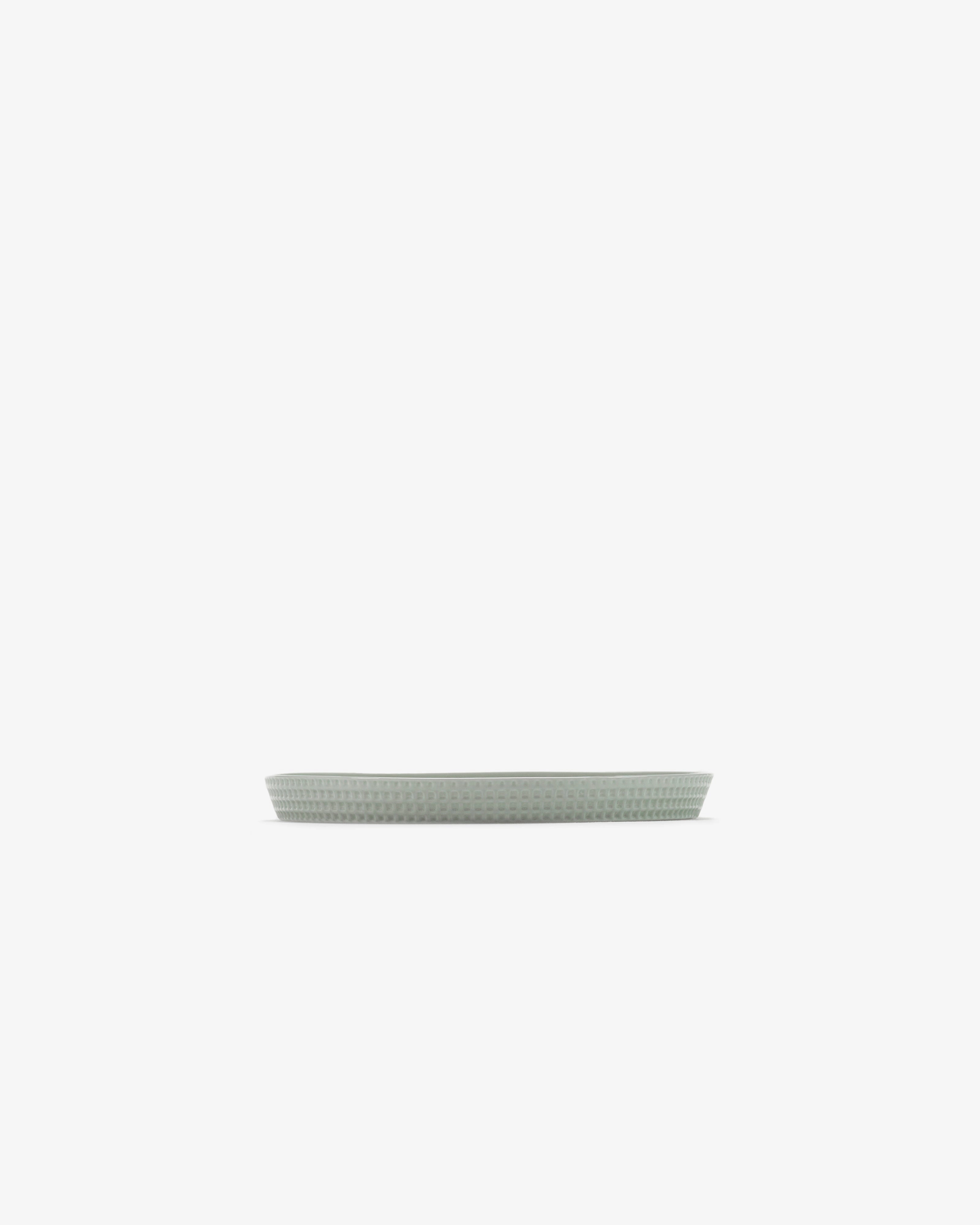 Dessert plate raised edge green Nido