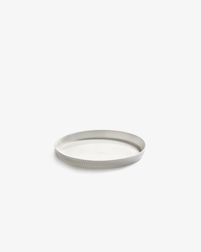 Dessert plate raised edge white Nido