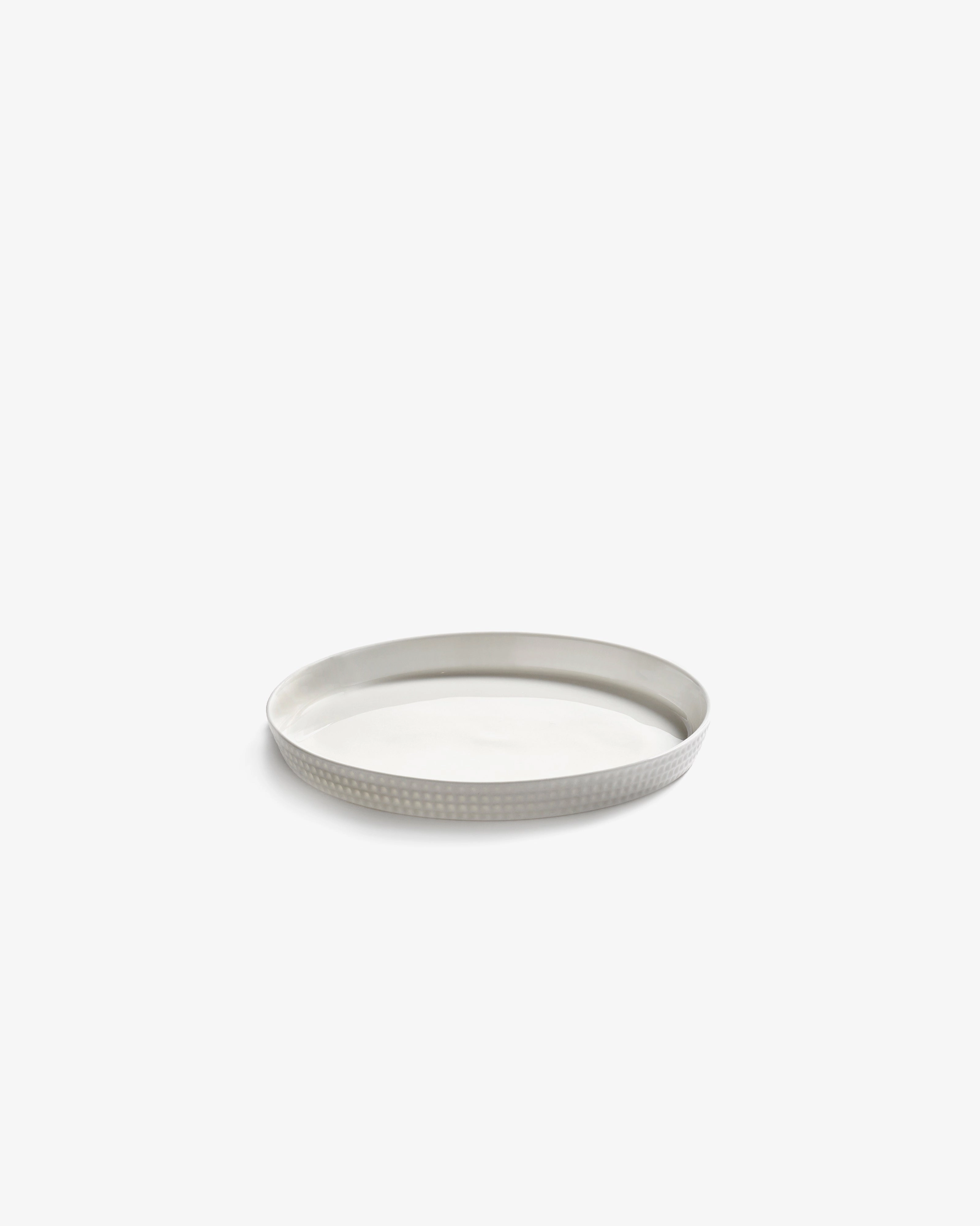 Dessert plate raised edge white Nido