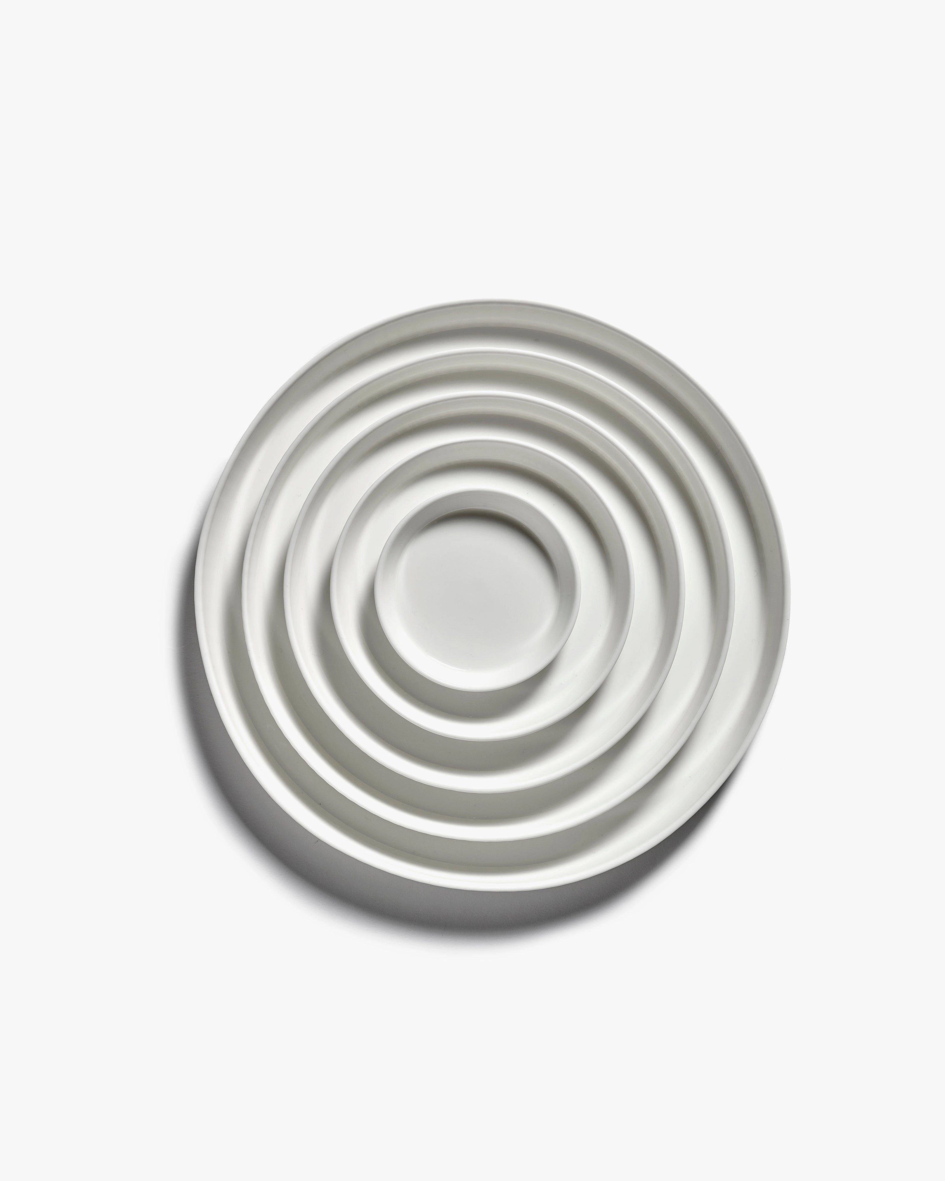 Dessert plate raised edge white Nido
