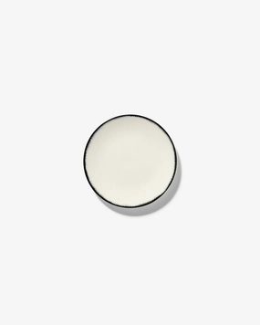 Dessert plate white/black variation 1 D