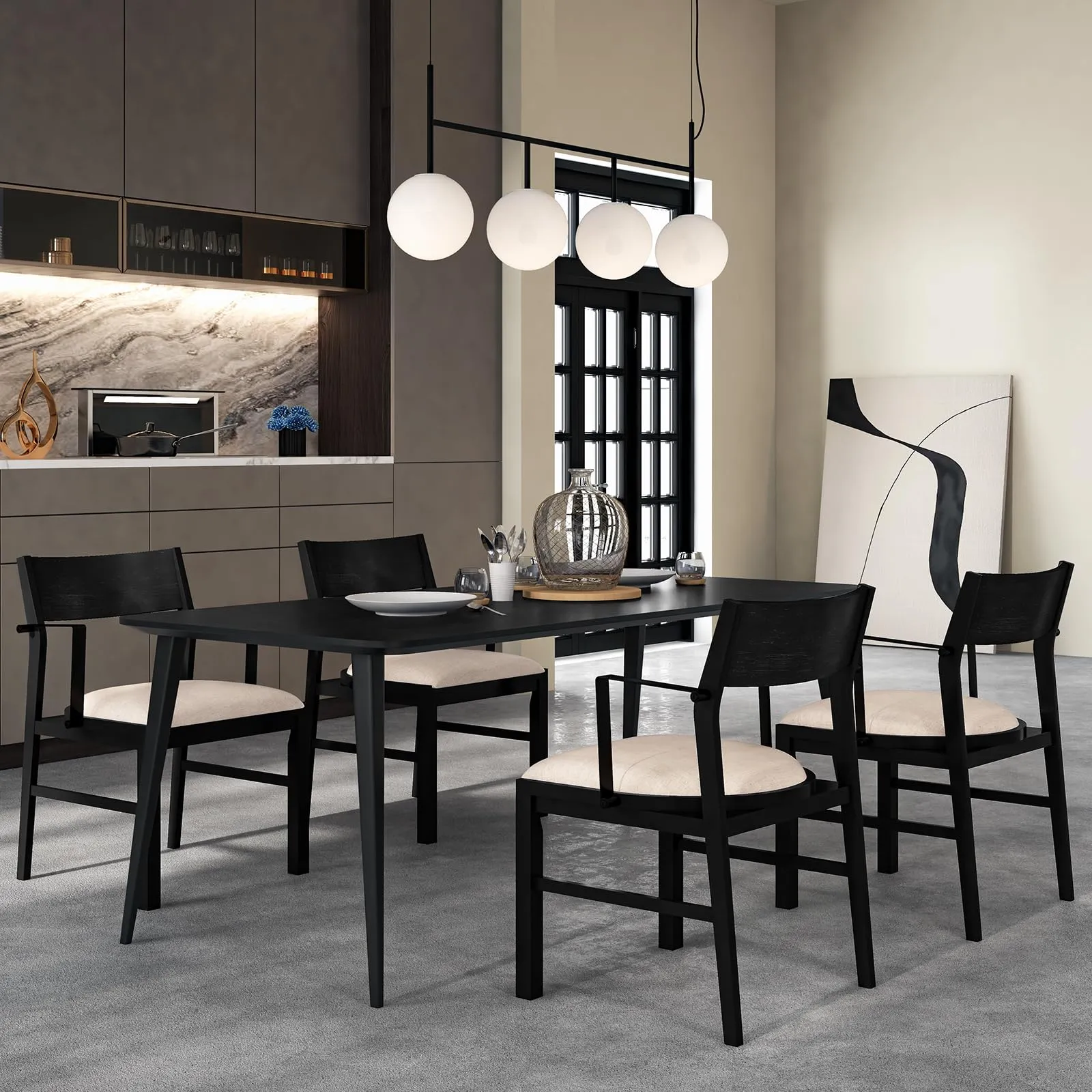 Dining Chairs Set of 2 or 4, Accent Armchairs with Padded Seat