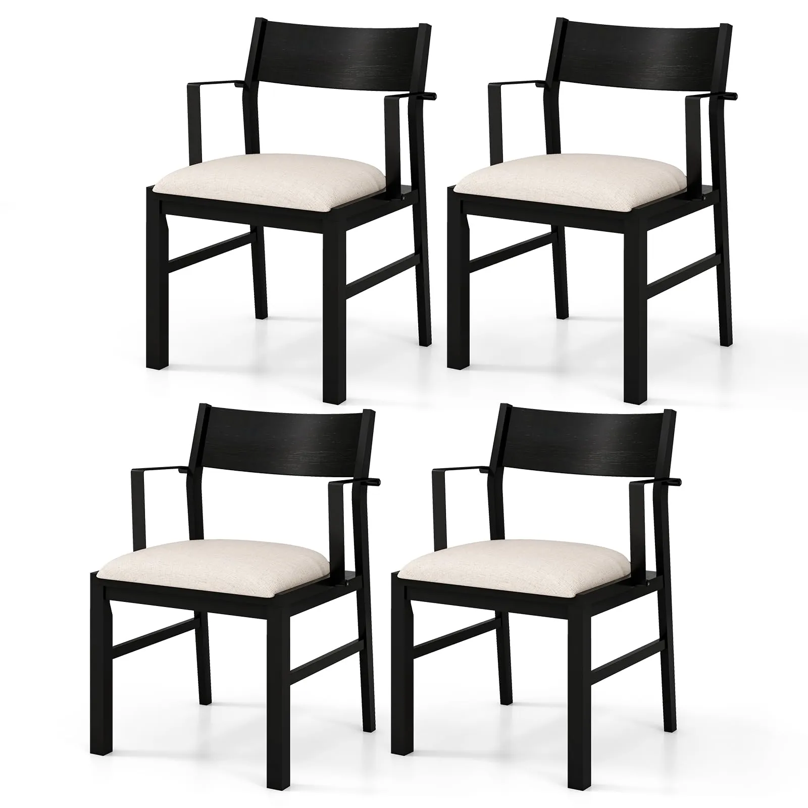 Dining Chairs Set of 2 or 4, Accent Armchairs with Padded Seat