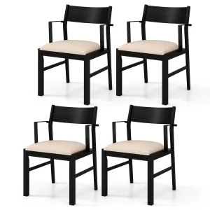 Dining Chairs Set of 2 or 4, Accent Armchairs with Padded Seat set of dining chairs, wooden chairs