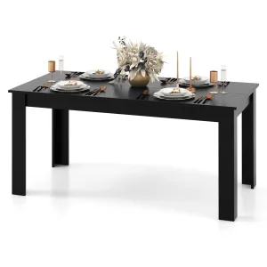 Dining Table, Wood Rectangular Table Dining Table 63" x 31.5" x 30" farmhouse dining table, extendable dining table