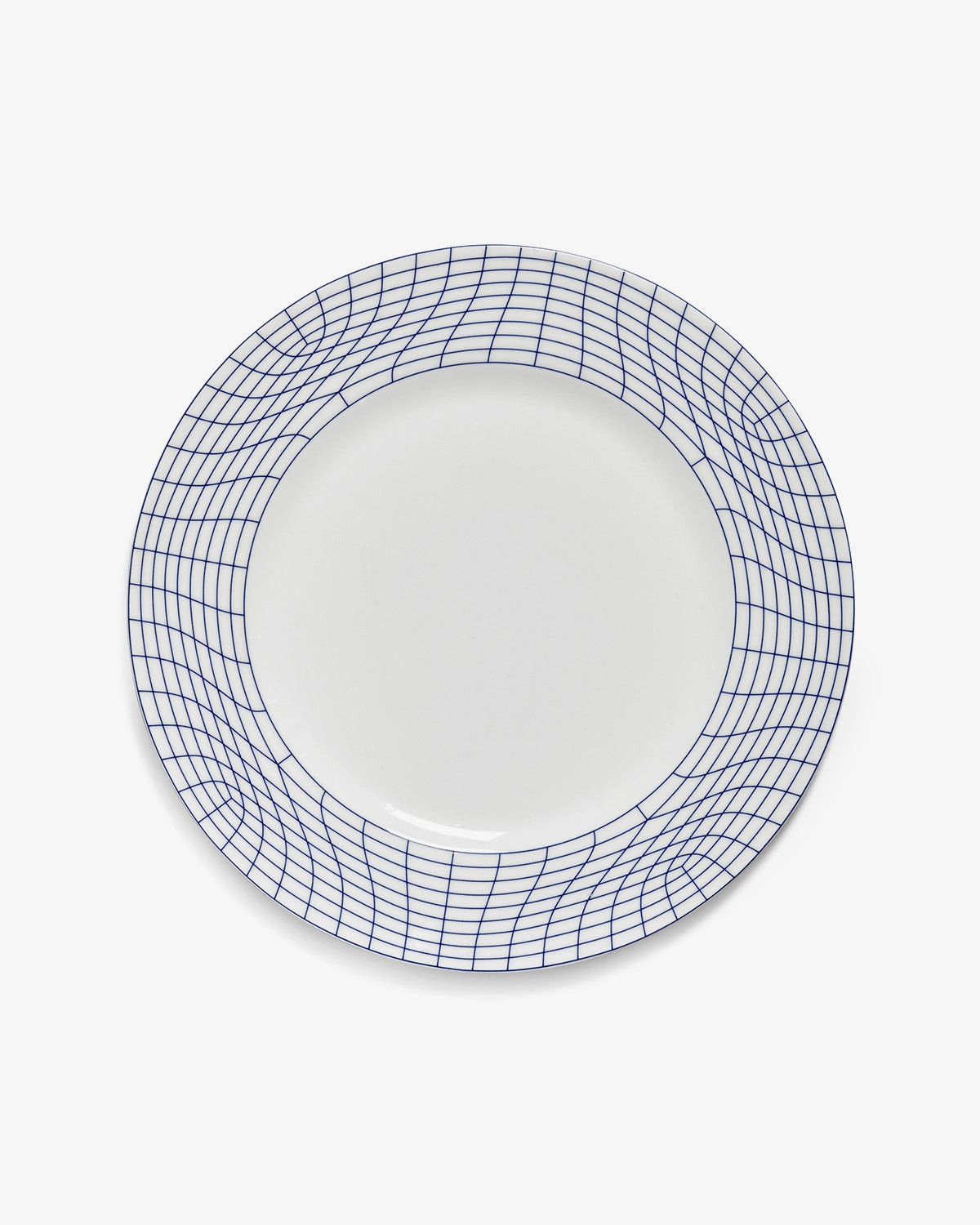 Dinner plate 01 white - blue Nido
