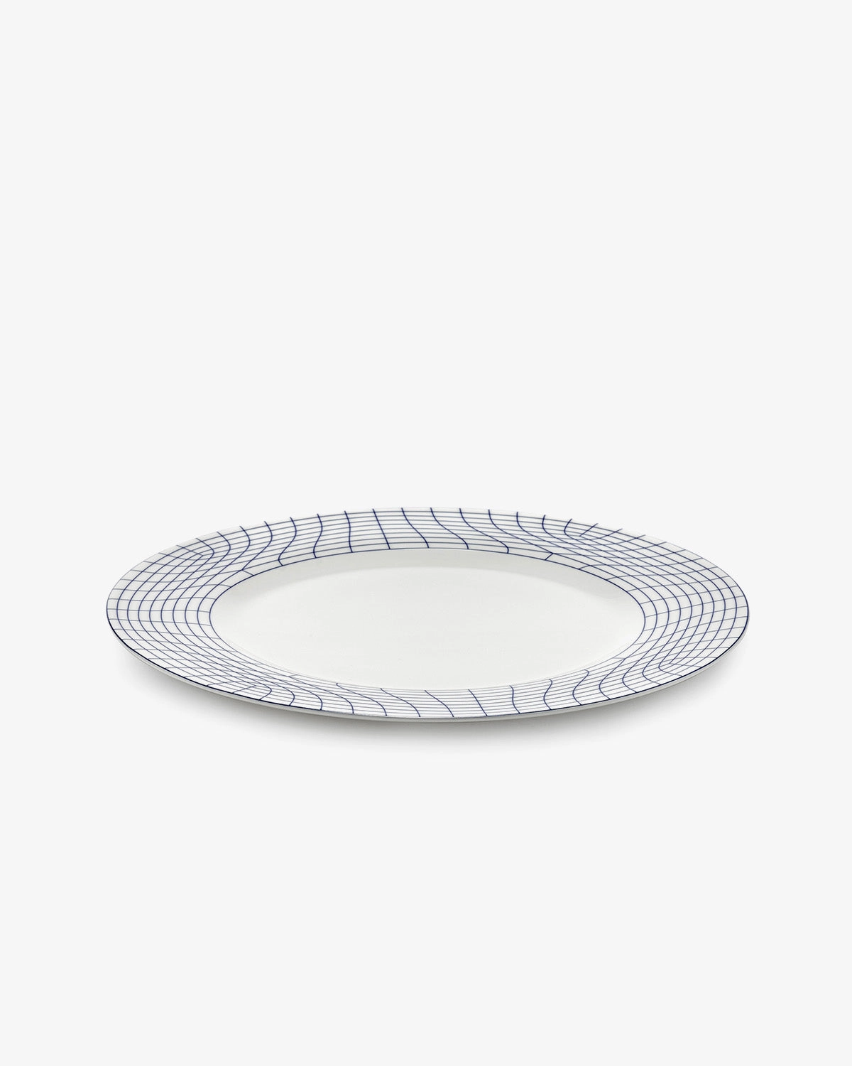 Dinner plate 01 white - blue Nido