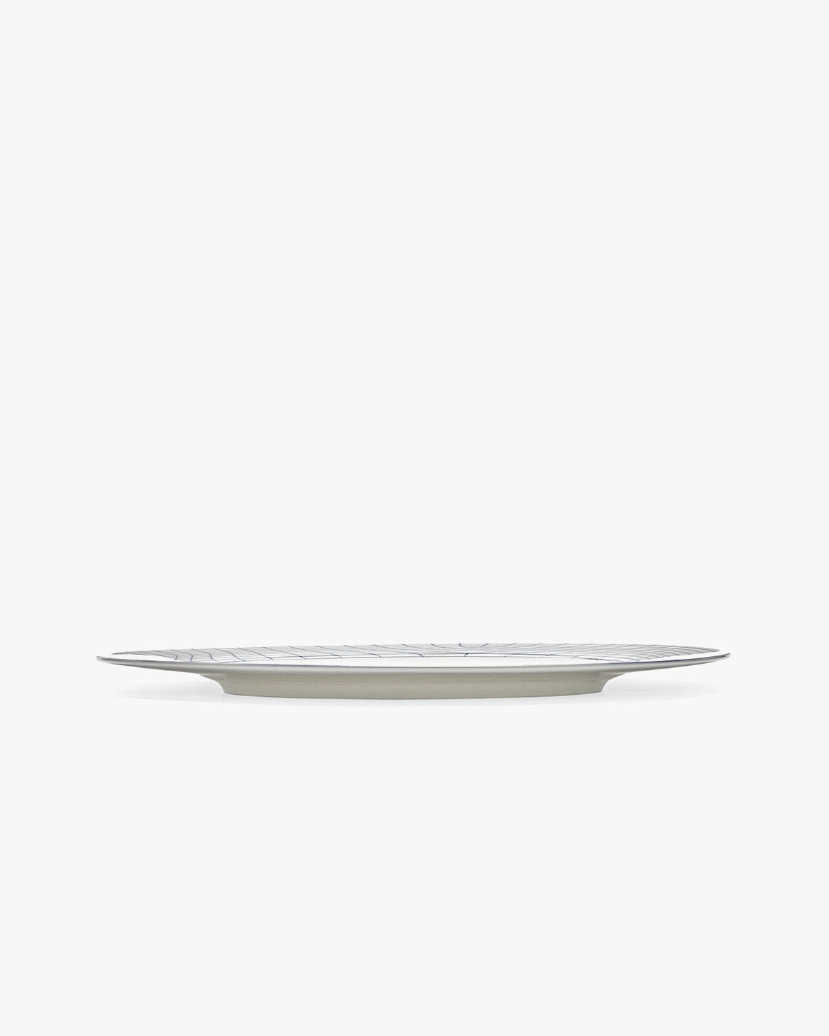 Dinner plate 01 white - blue Nido