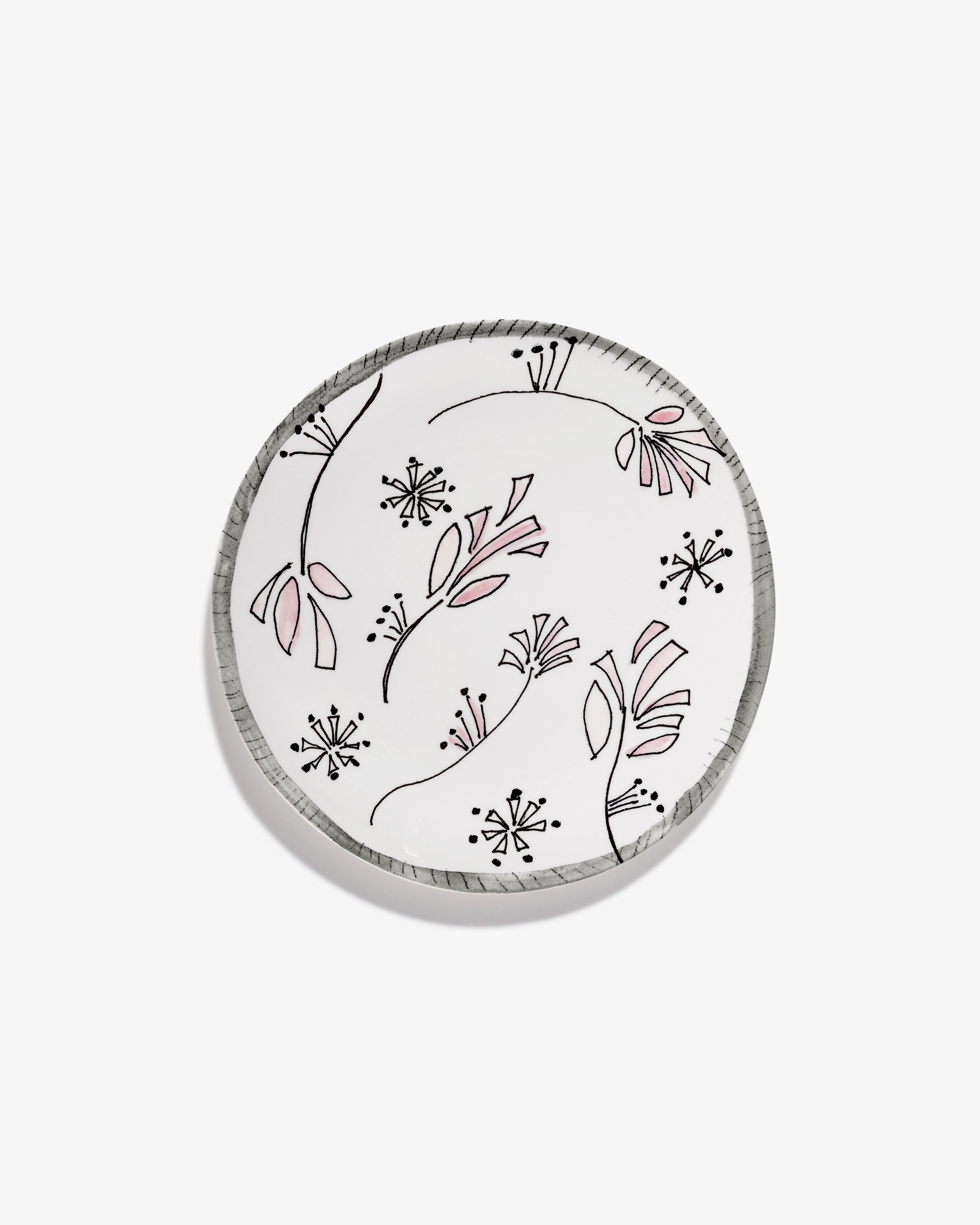 Dinner plate Fiore rosa Midnight Flowers