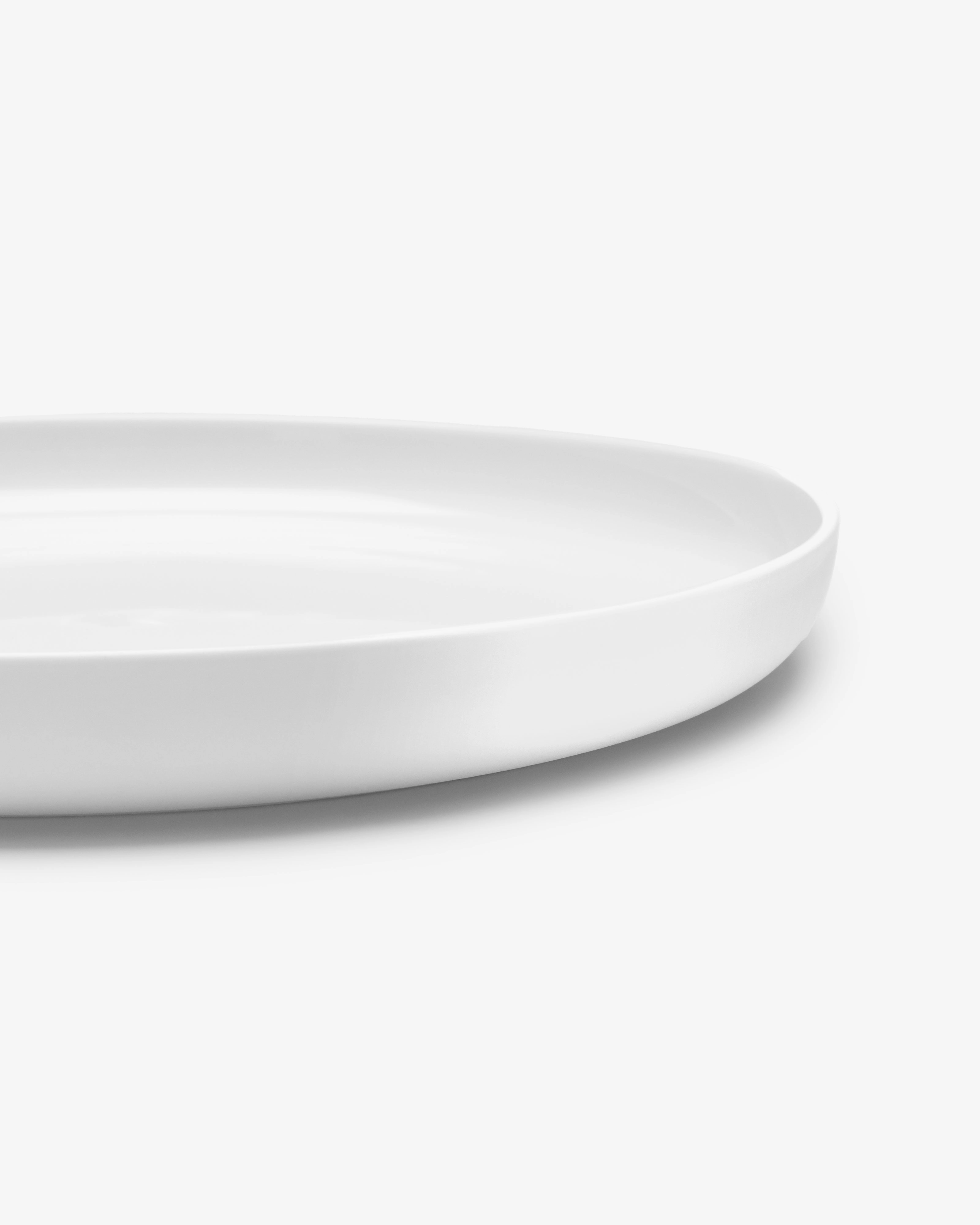 Dinner plate high white glazed Base