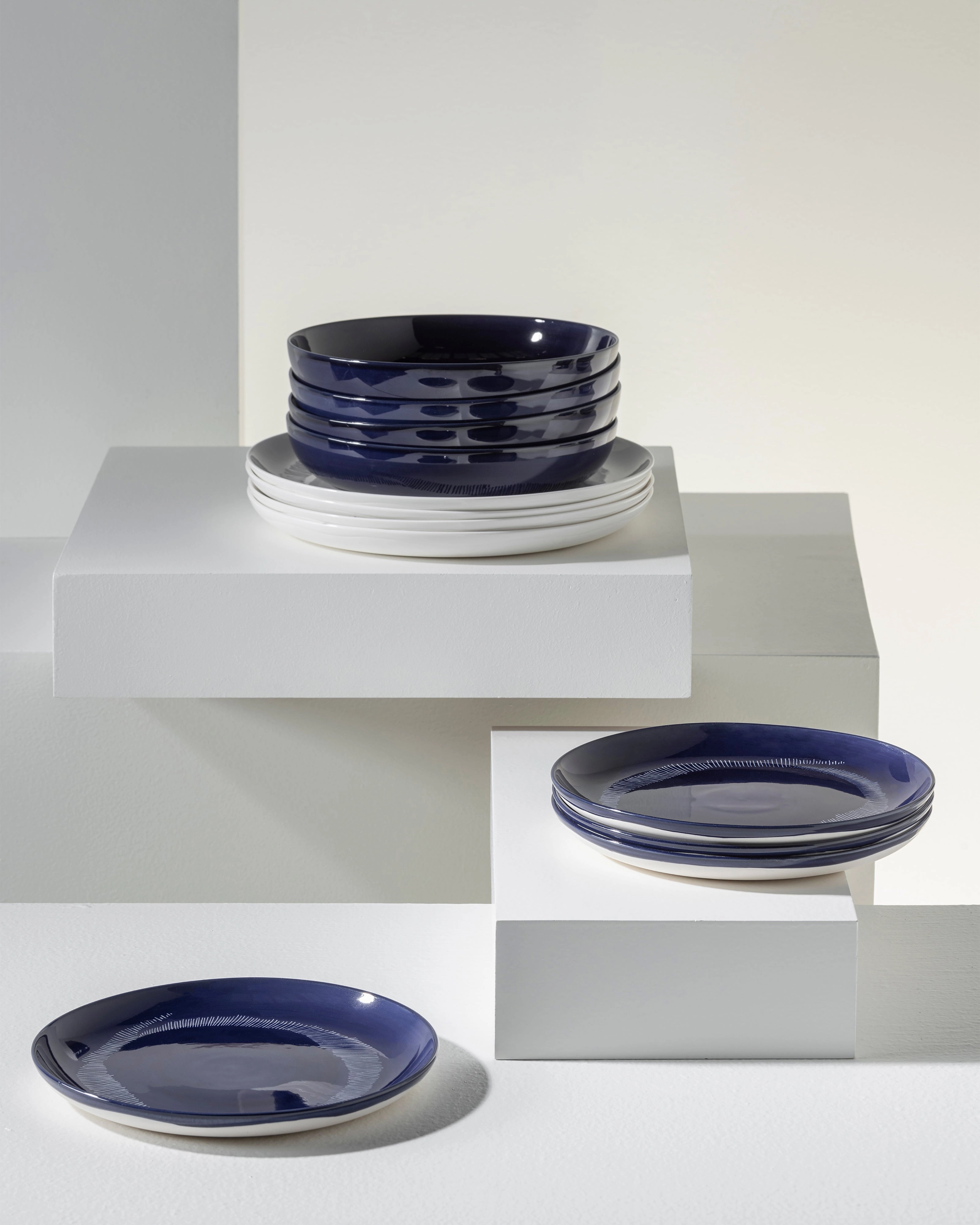 Dinner Set 12 pieces blue Feast
