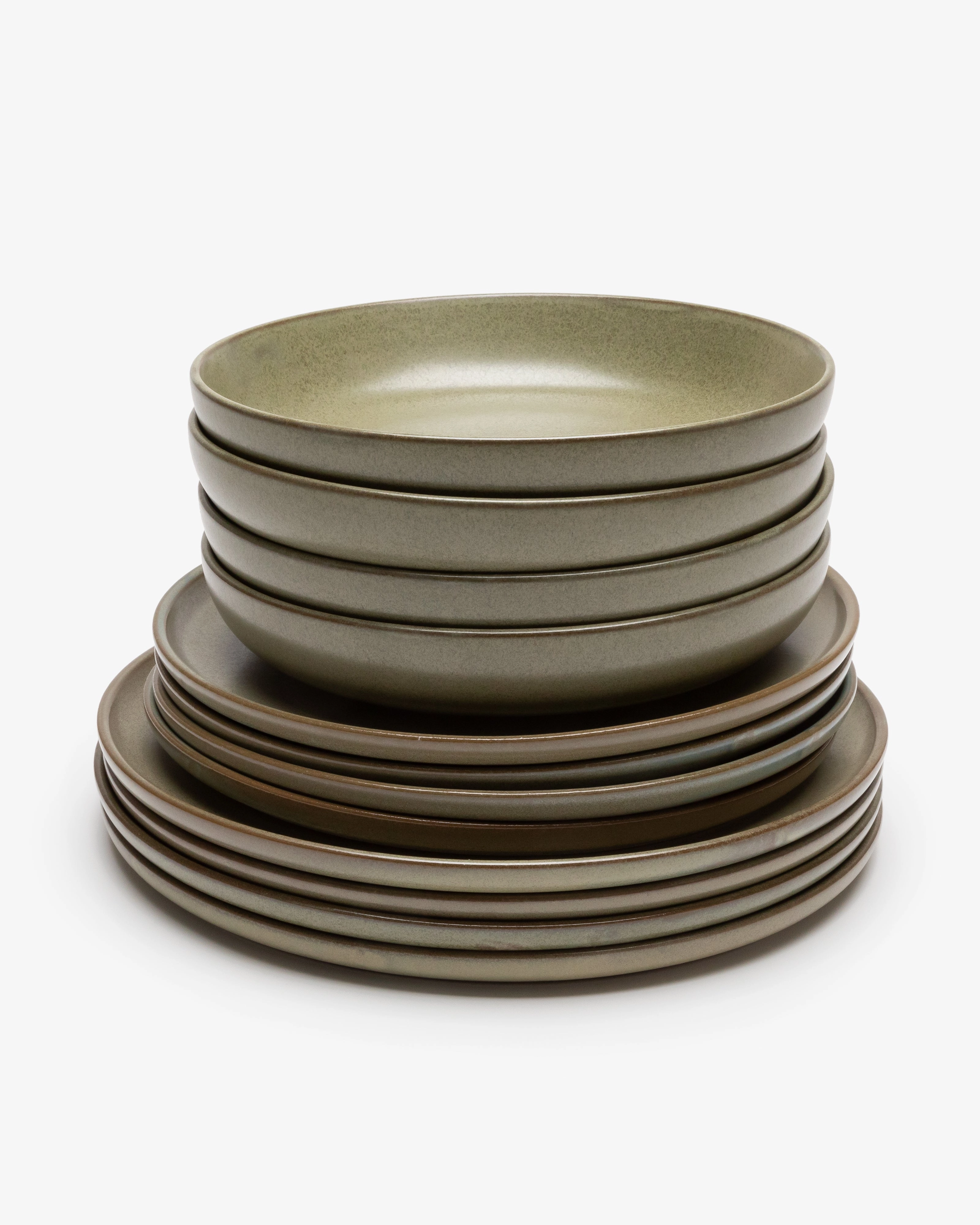 Dinner Set 12 pieces camogreen Surface