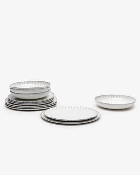 Dinner Set 12 pieces white Inku