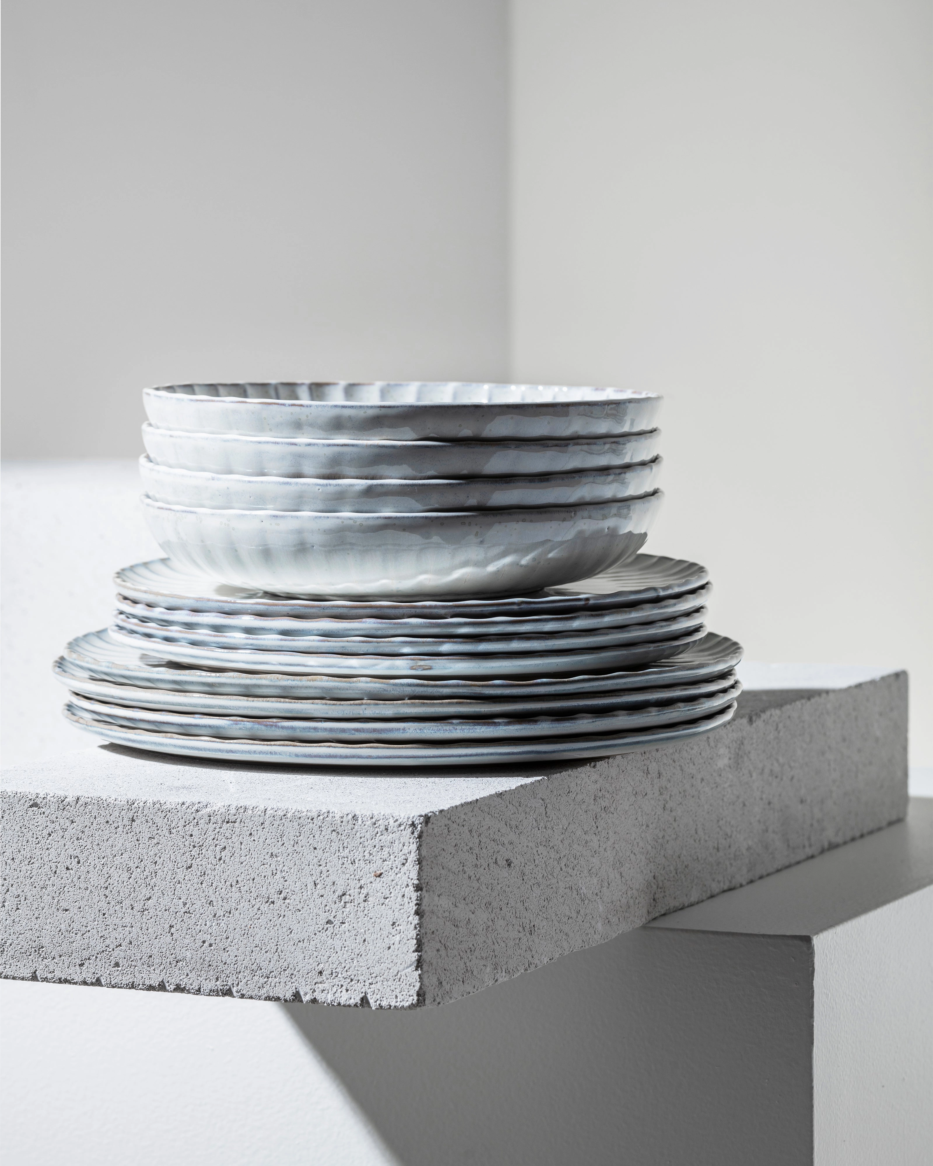Dinner Set 12 pieces white Inku