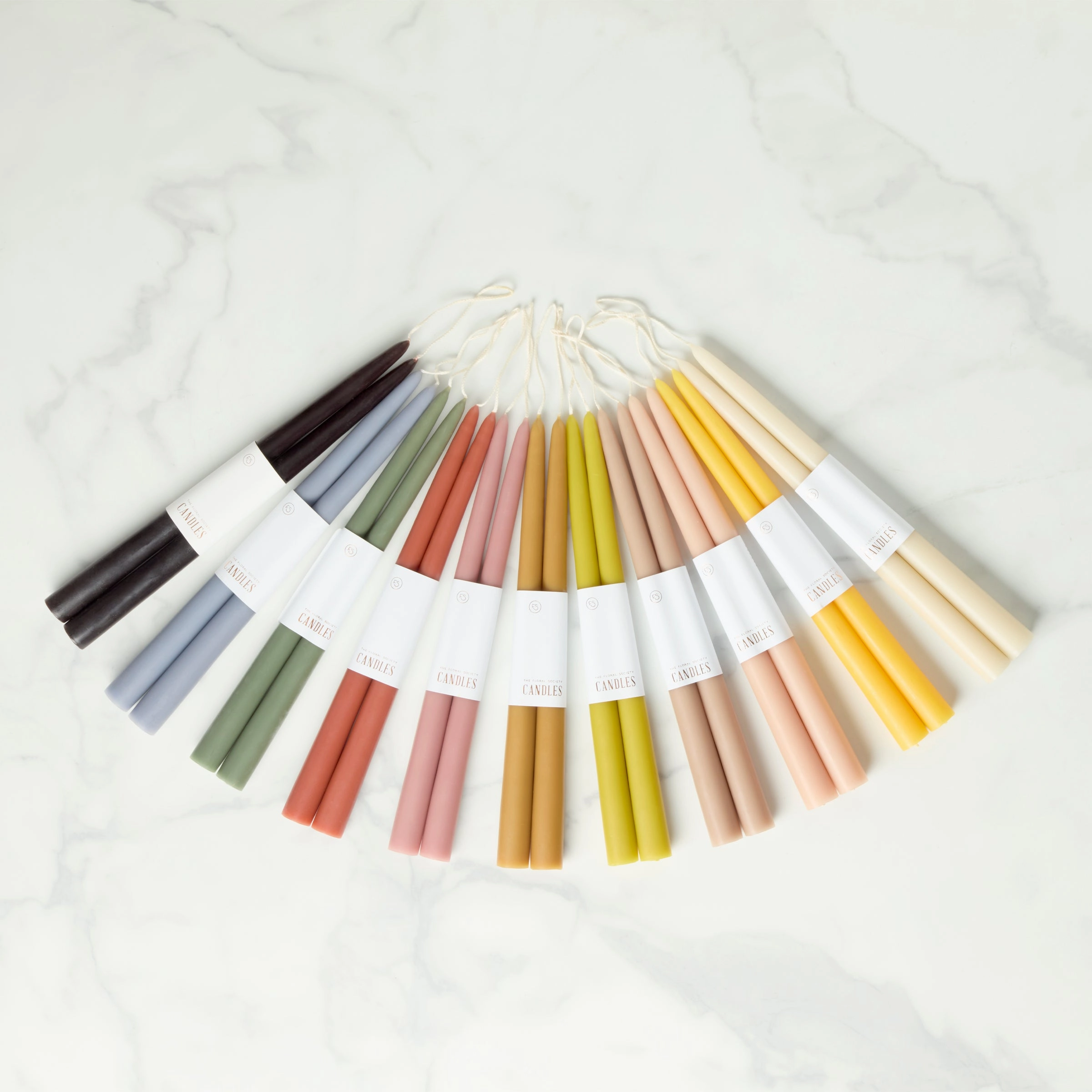 Dipped 12" Taper Candle Pair - Parchment