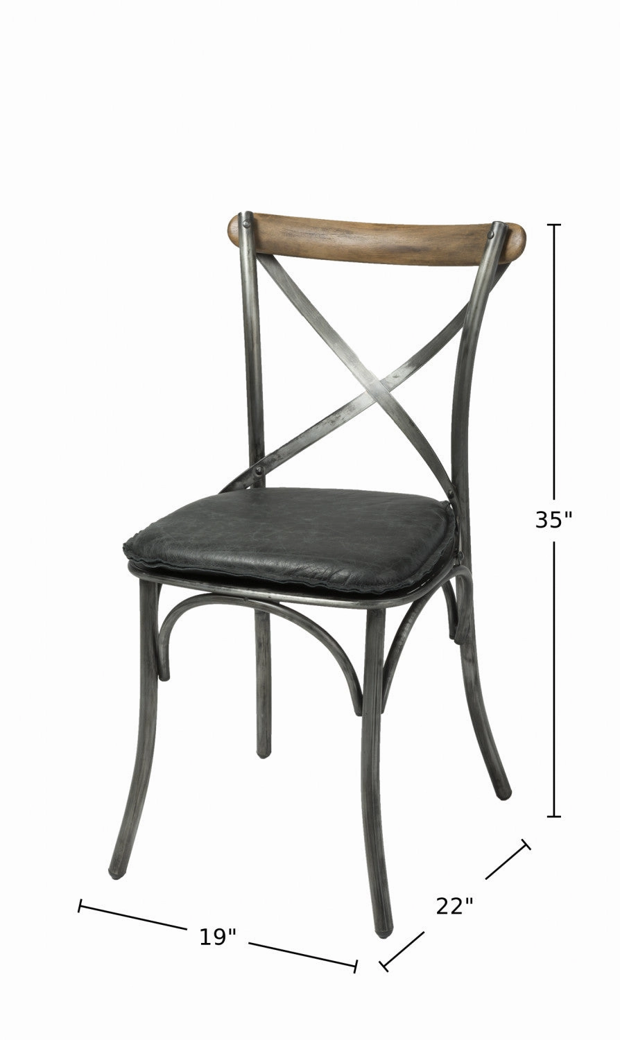 Dovren Crossback Chair - Dark Grey - Set Of Two