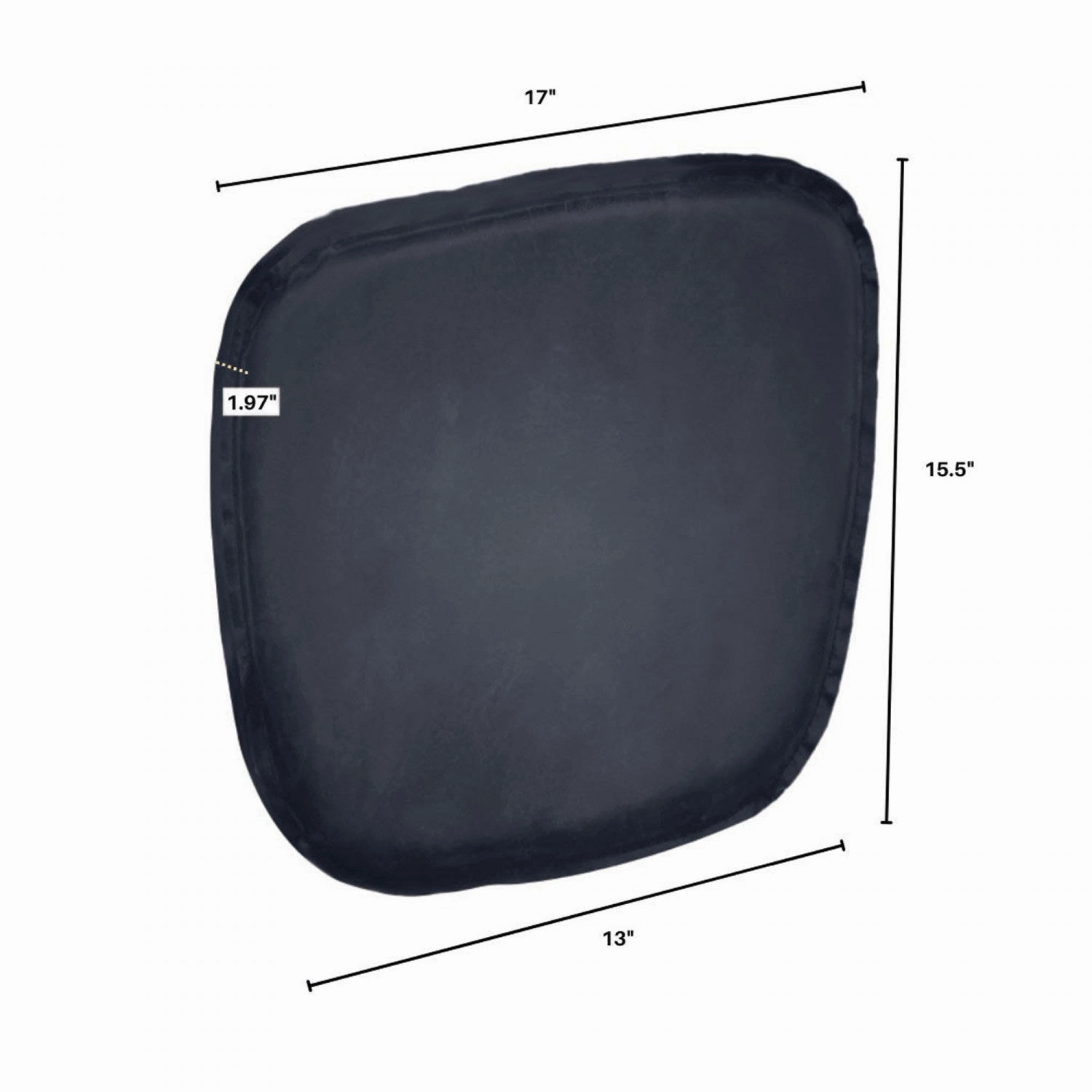 Dovren Leather Cushion Seat - Antique Black
