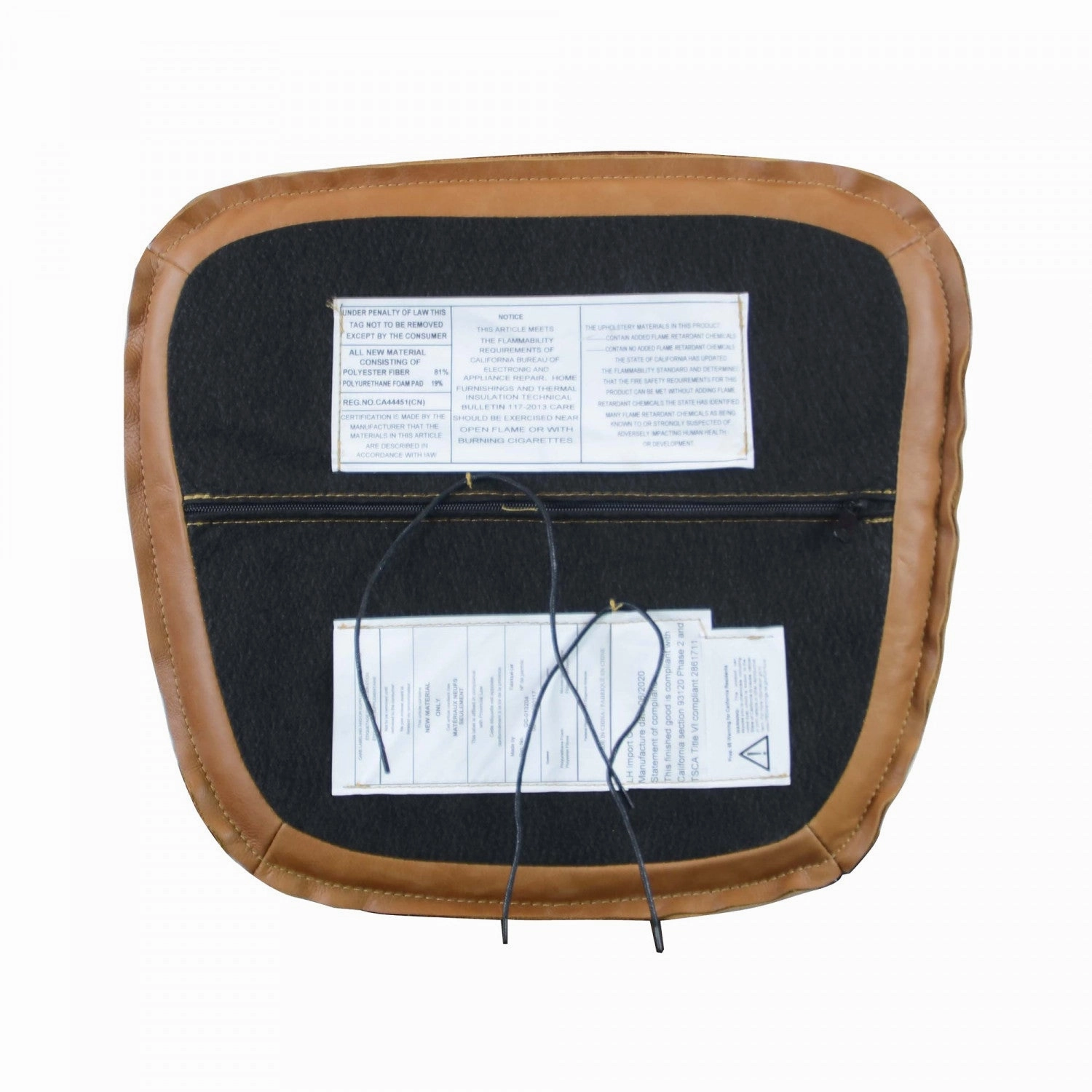 Dovren Leather Cushion Seat - Cognac