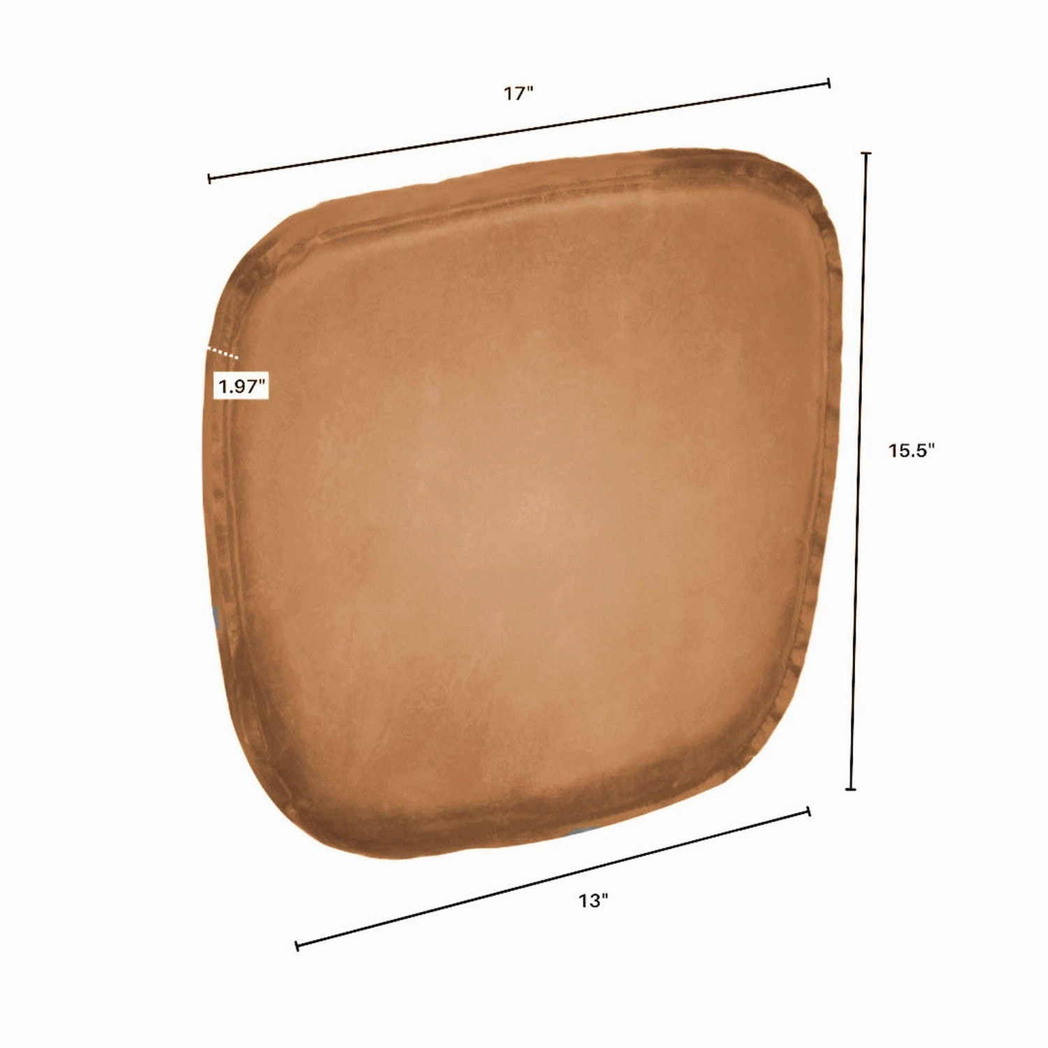 Dovren Leather Cushion Seat - Cognac
