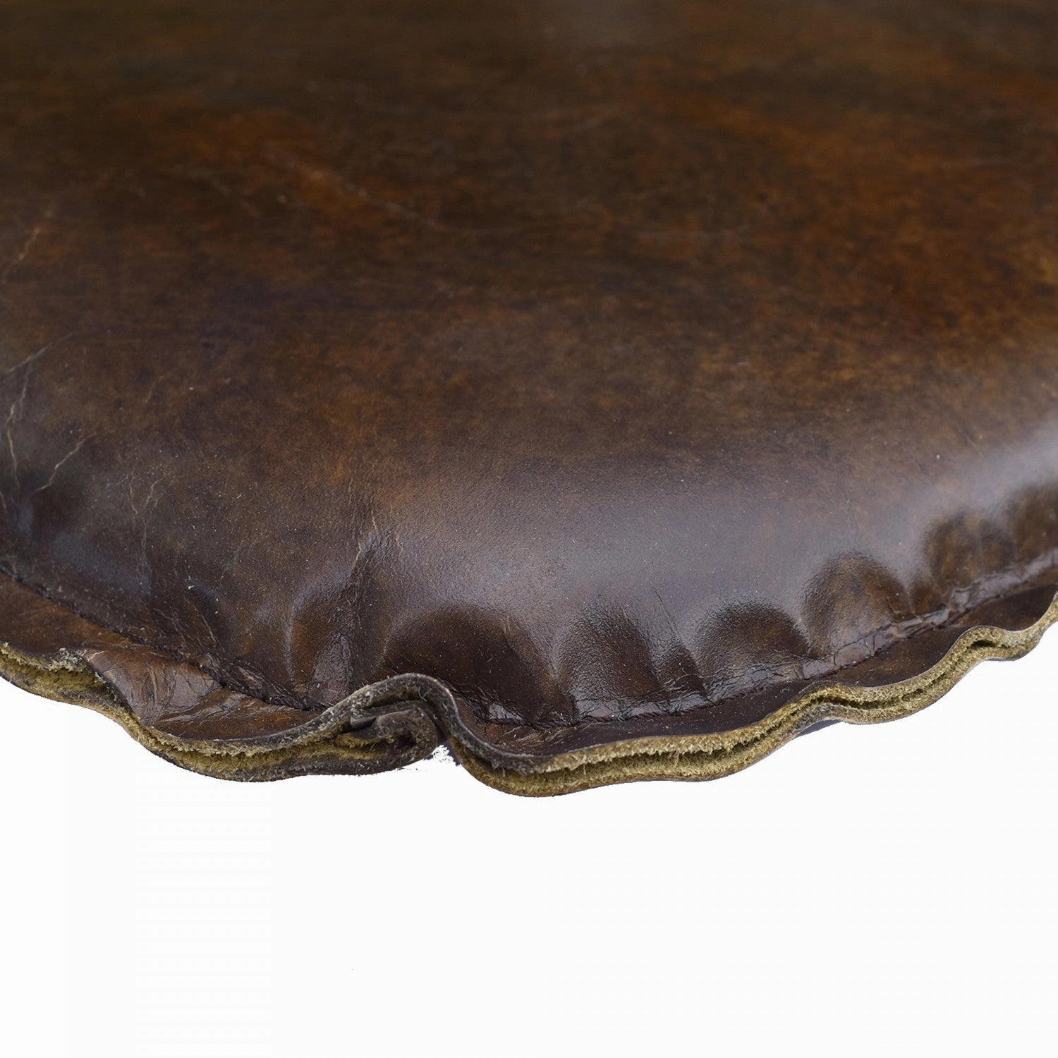 Dovren Leather Cushion Seat - Vintage Brown