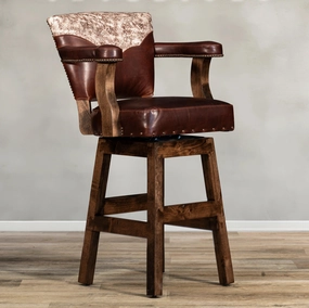 Driftwood Leather Bar Chair glassware set, wine glass