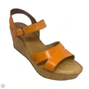 Du Jour Wedge Sandals By Born In Orange, Size: 9 born