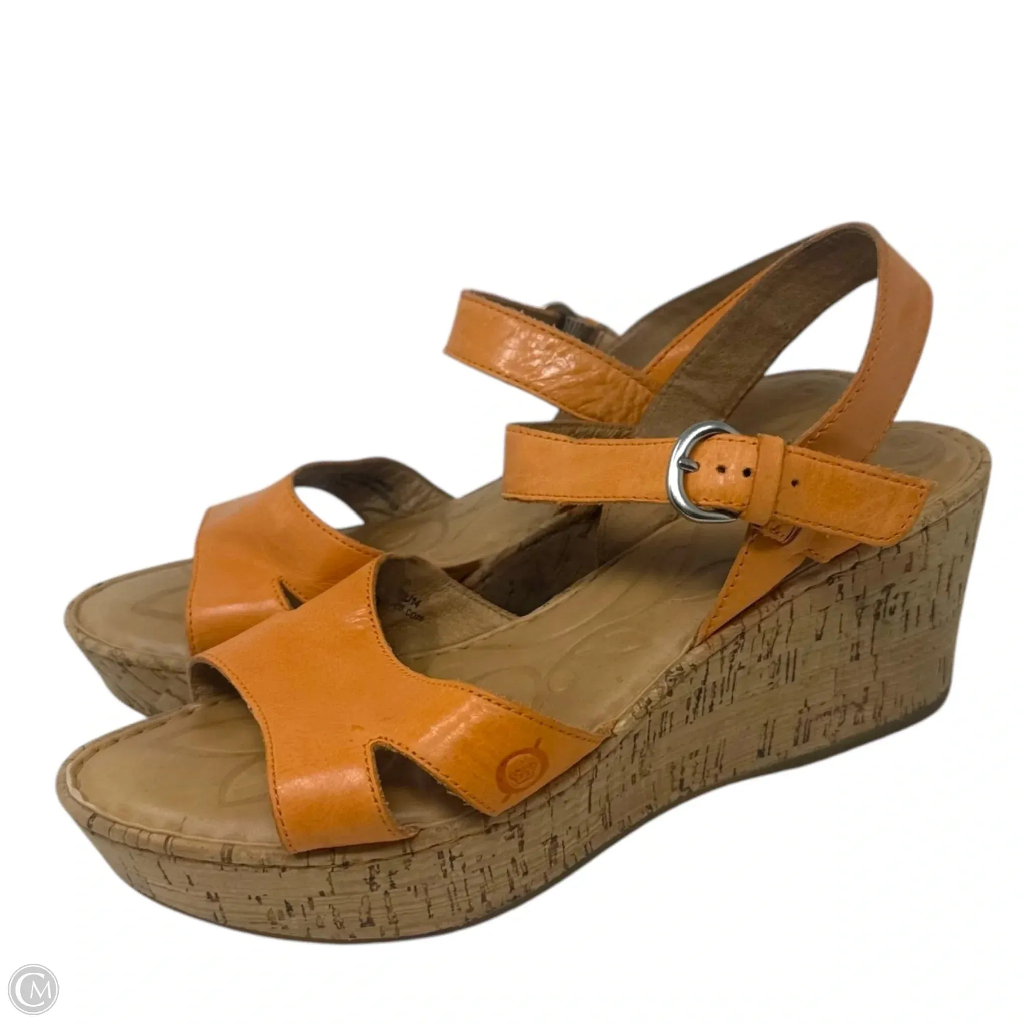 Du Jour Wedge Sandals By Born In Orange, Size: 9 born