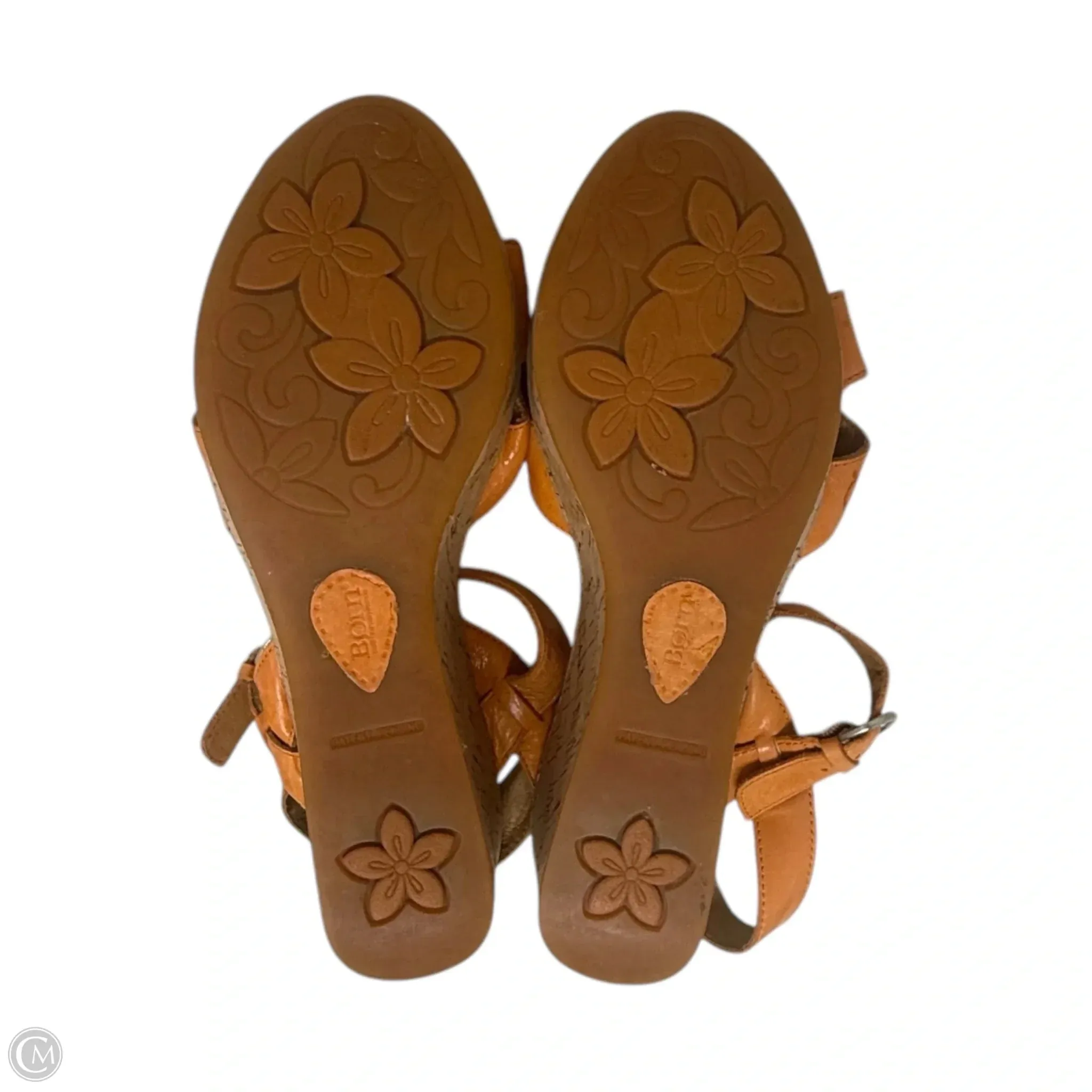 Du Jour Wedge Sandals By Born In Orange, Size: 9 born