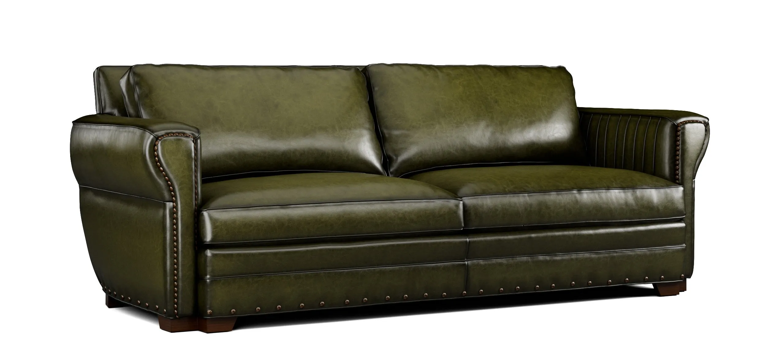 Duncan II Handcrafted Western Style Luxury Leather Sofa