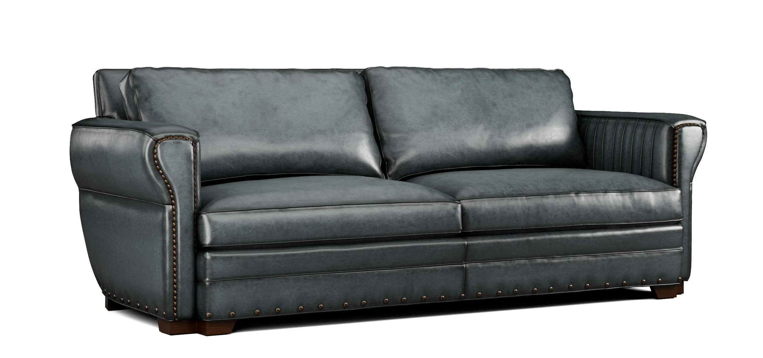 Duncan II Handcrafted Western Style Luxury Leather Sofa