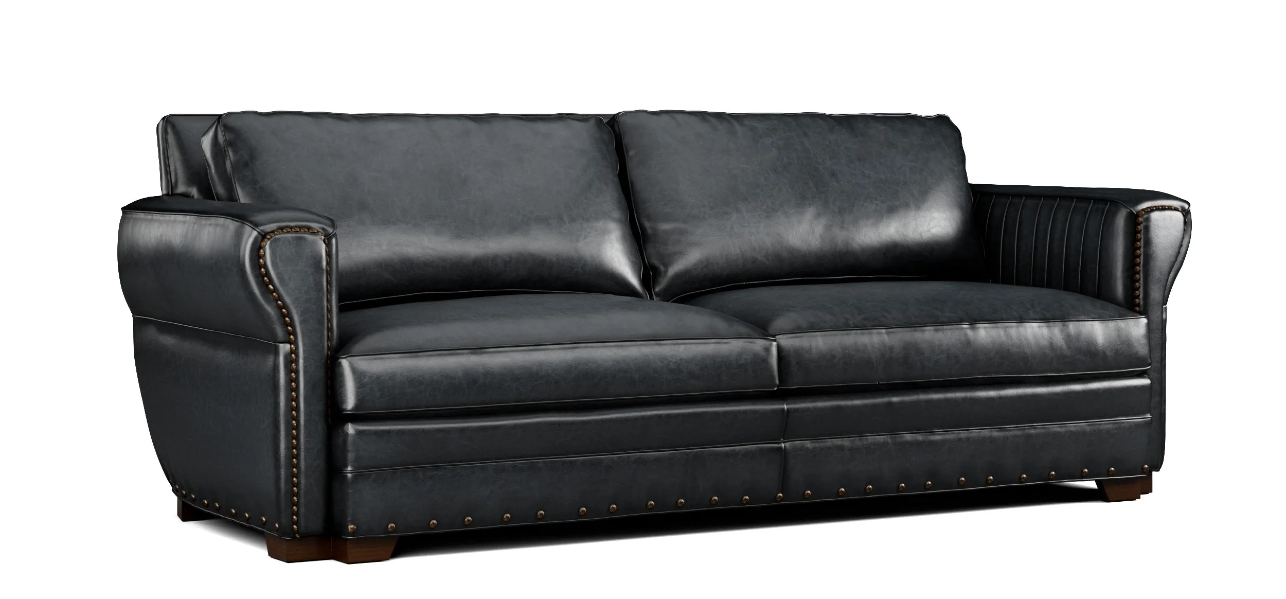 Duncan II Handcrafted Western Style Luxury Leather Sofa