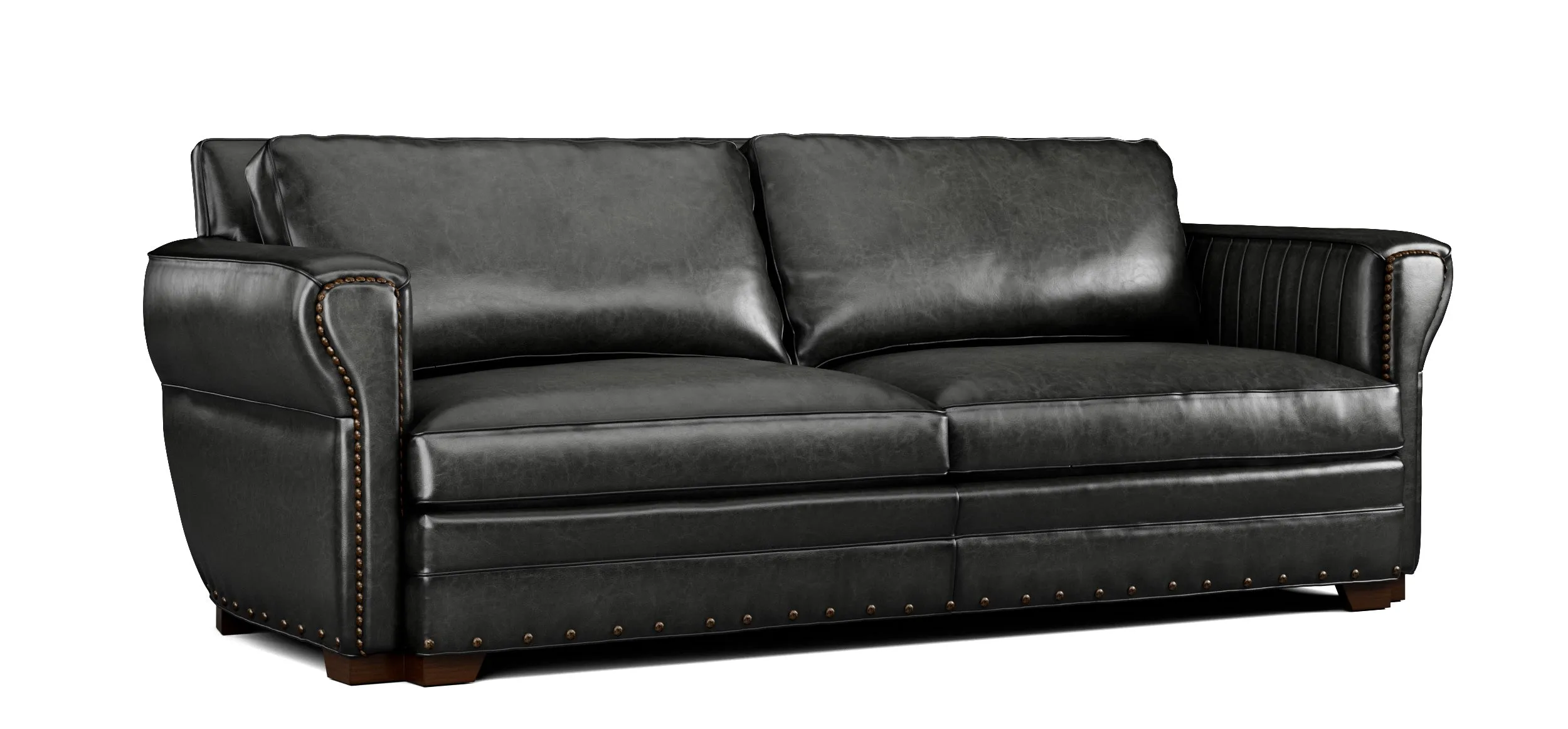Duncan II Handcrafted Western Style Luxury Leather Sofa