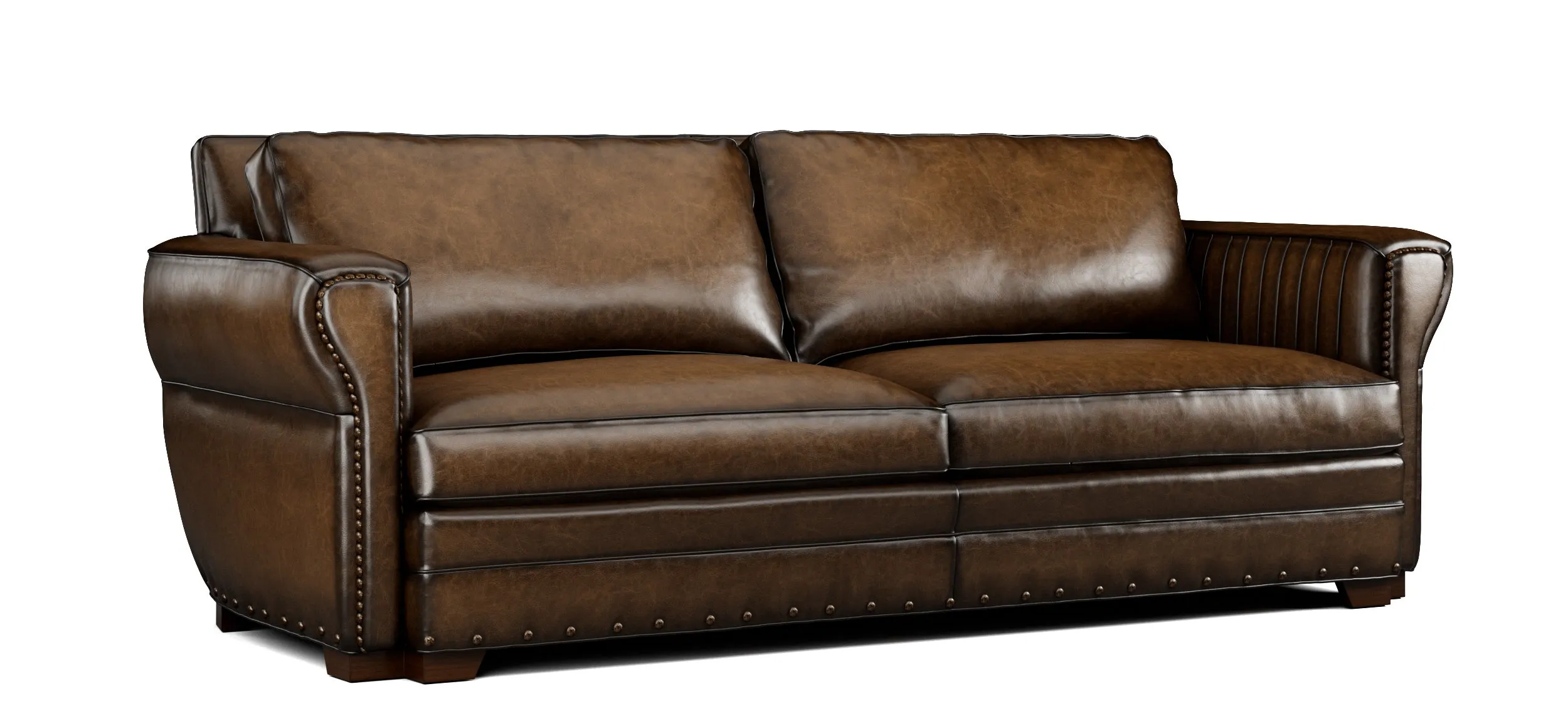 Duncan II Handcrafted Western Style Luxury Leather Sofa
