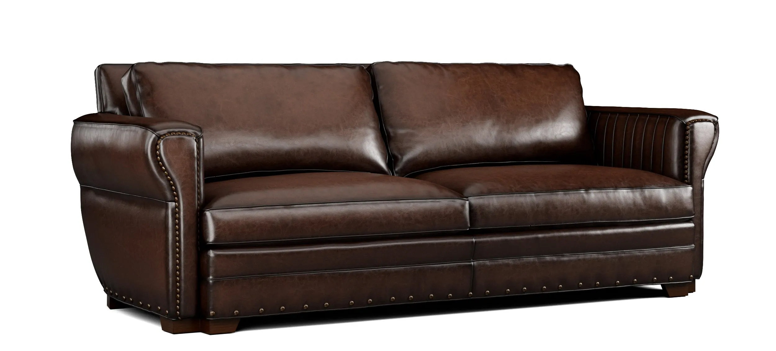 Duncan II Handcrafted Western Style Luxury Leather Sofa