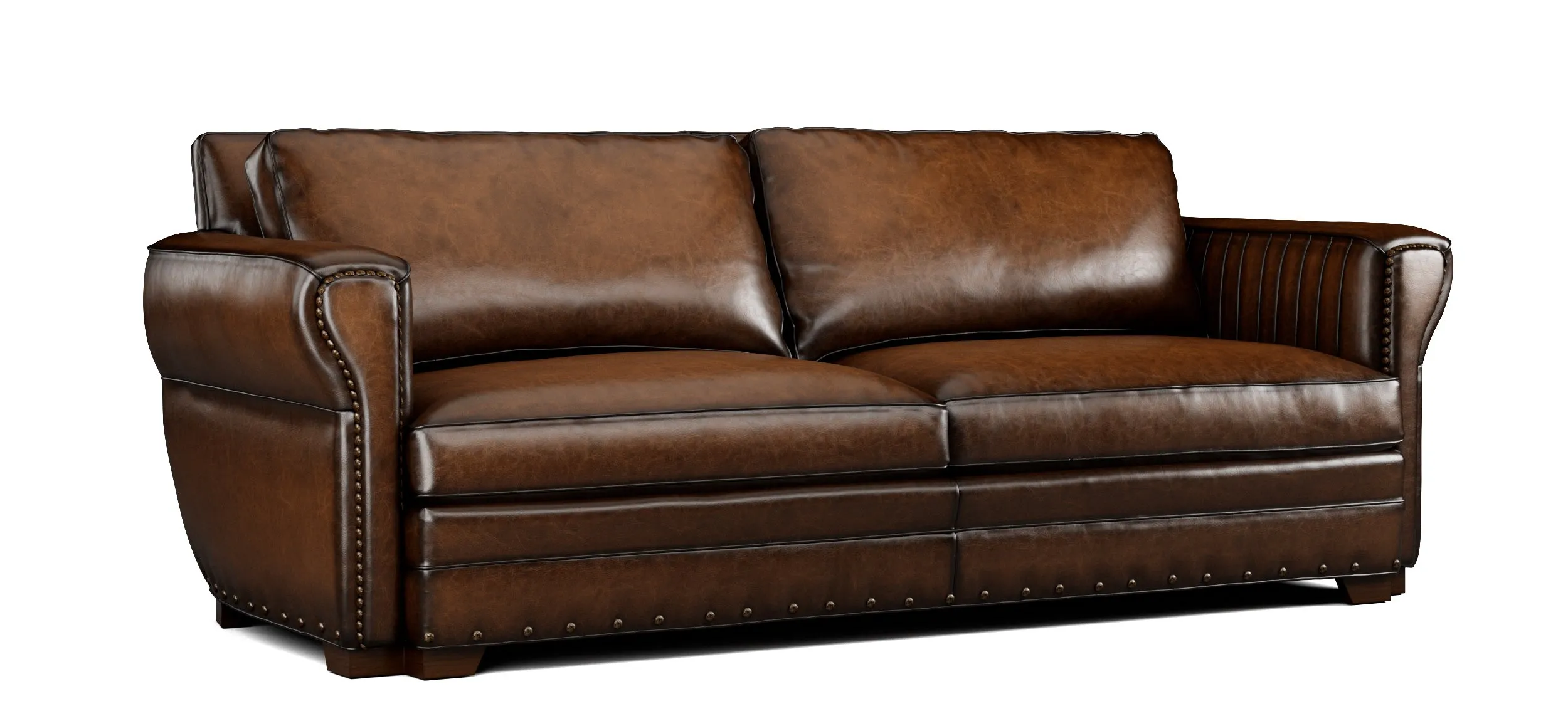 Duncan II Handcrafted Western Style Luxury Leather Sofa
