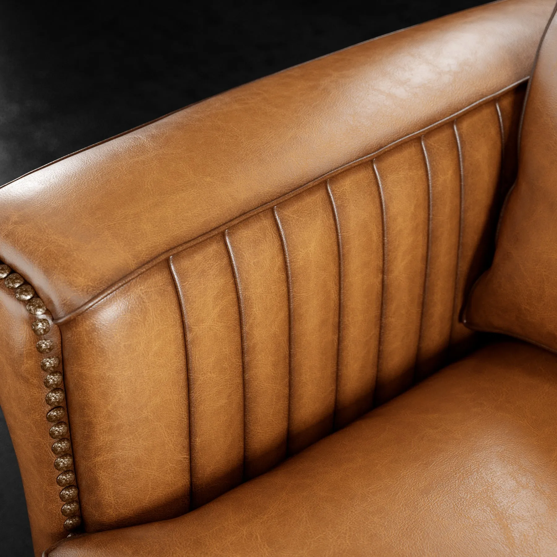 Duncan II Handcrafted Western Style Luxury Leather Sofa