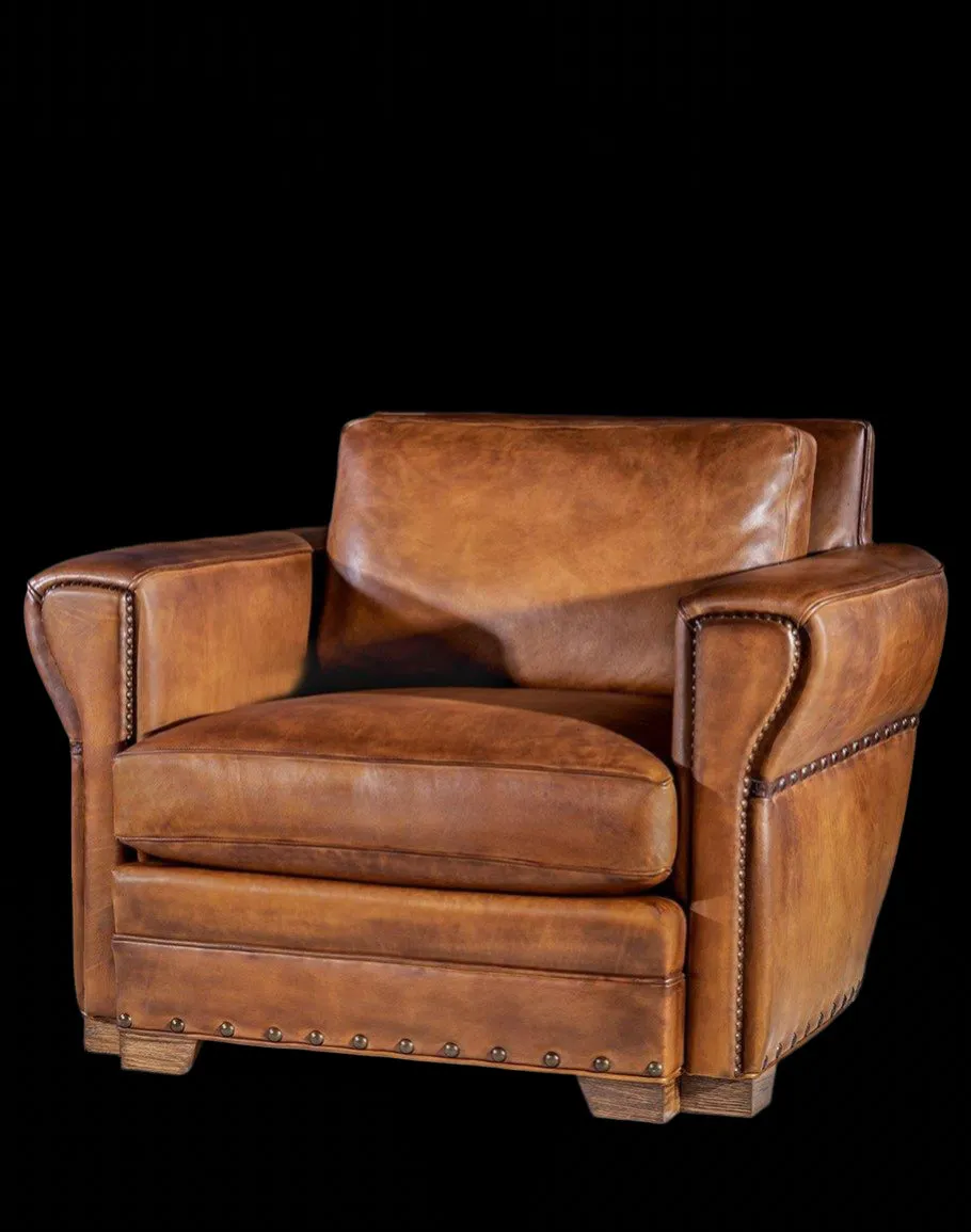 Duncan ll Handcrafted Western Style Luxury Leather Chair