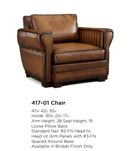 Duncan ll Handcrafted Western Style Luxury Leather Chair